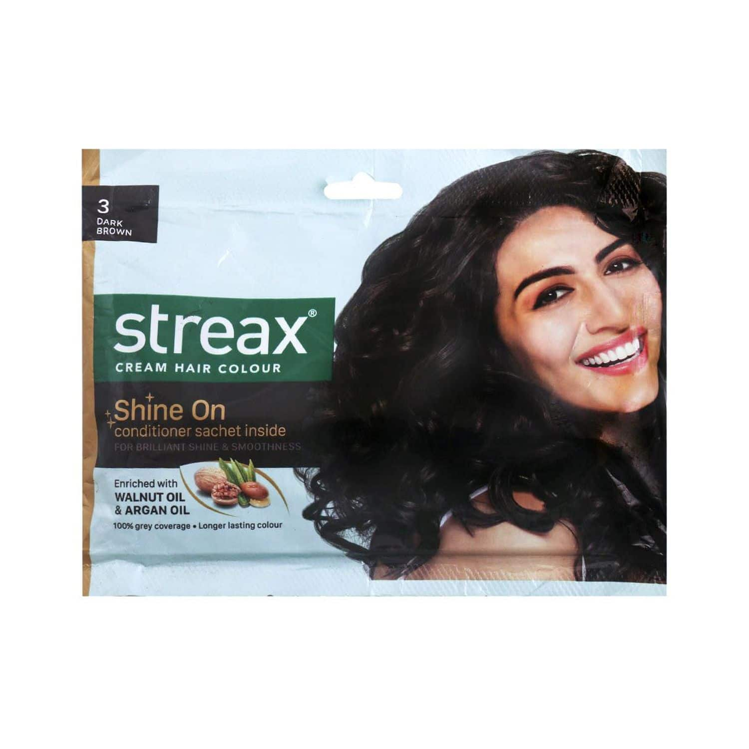 Streax | Streax Hair Colour - 3 Dark Brown (25g+20ml)