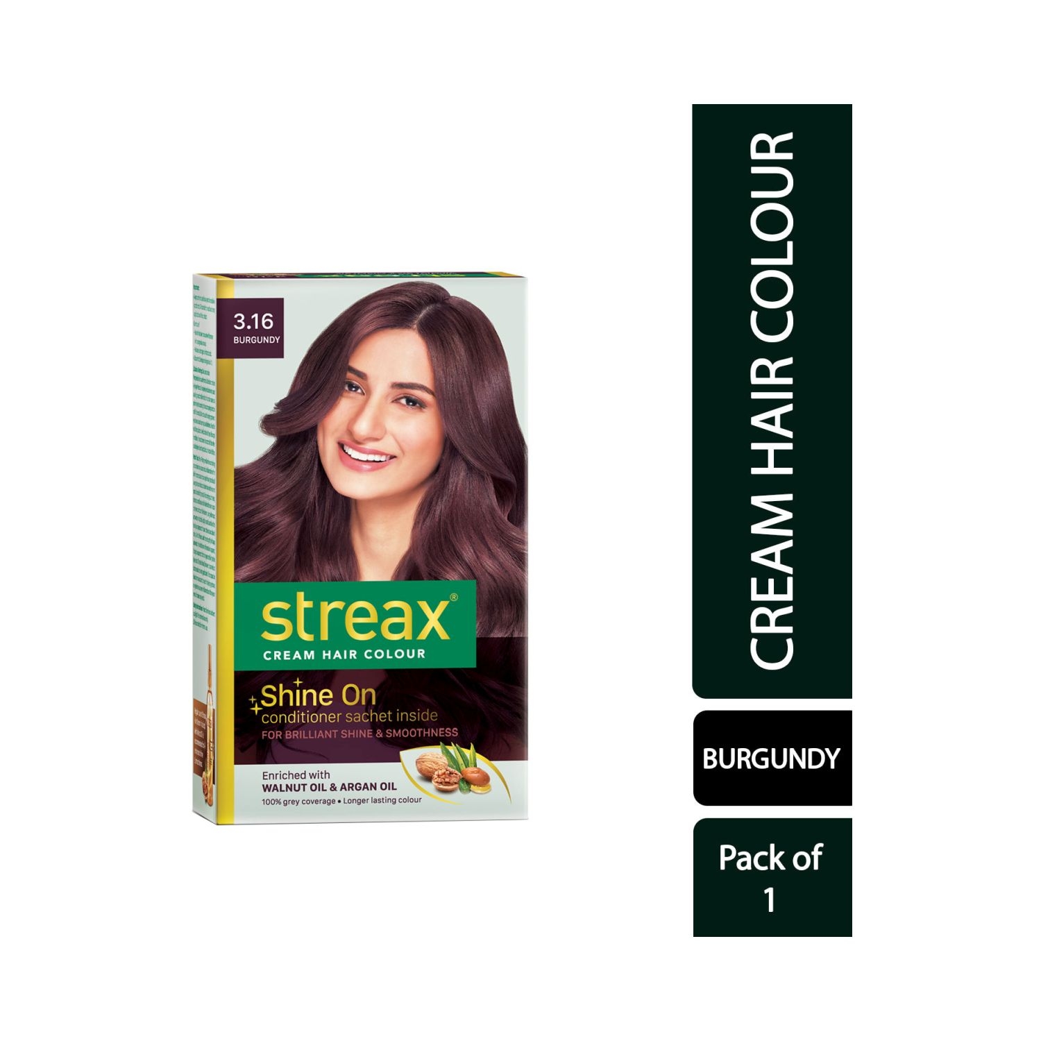 Streax | Streax Hair Colour - 3.16 Burgundy (70g+50ml)
