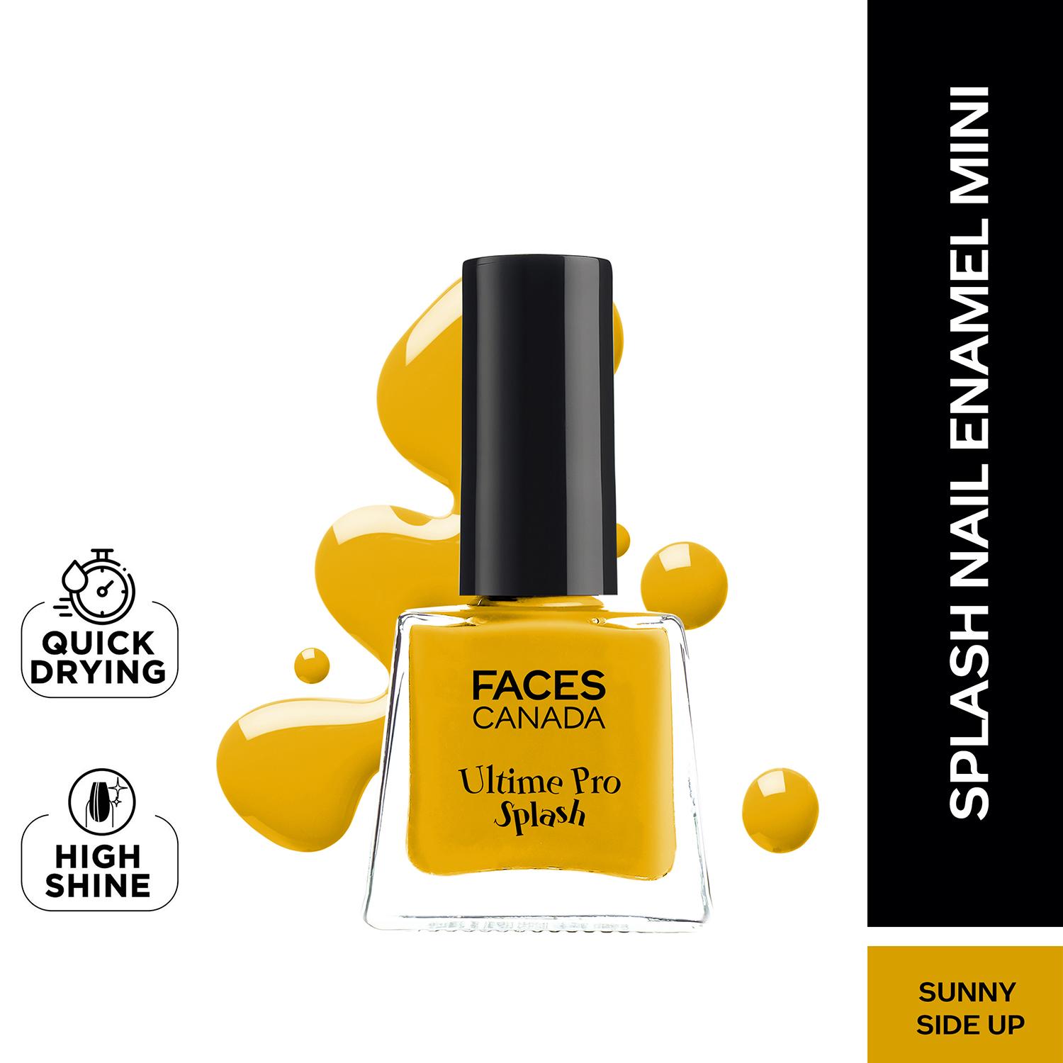 Faces Canada | Faces Canada Ultime Pro Splash Mini Nail Enamel - Sunny Side Up 51 Glossy, Quick Drying (5 ml)