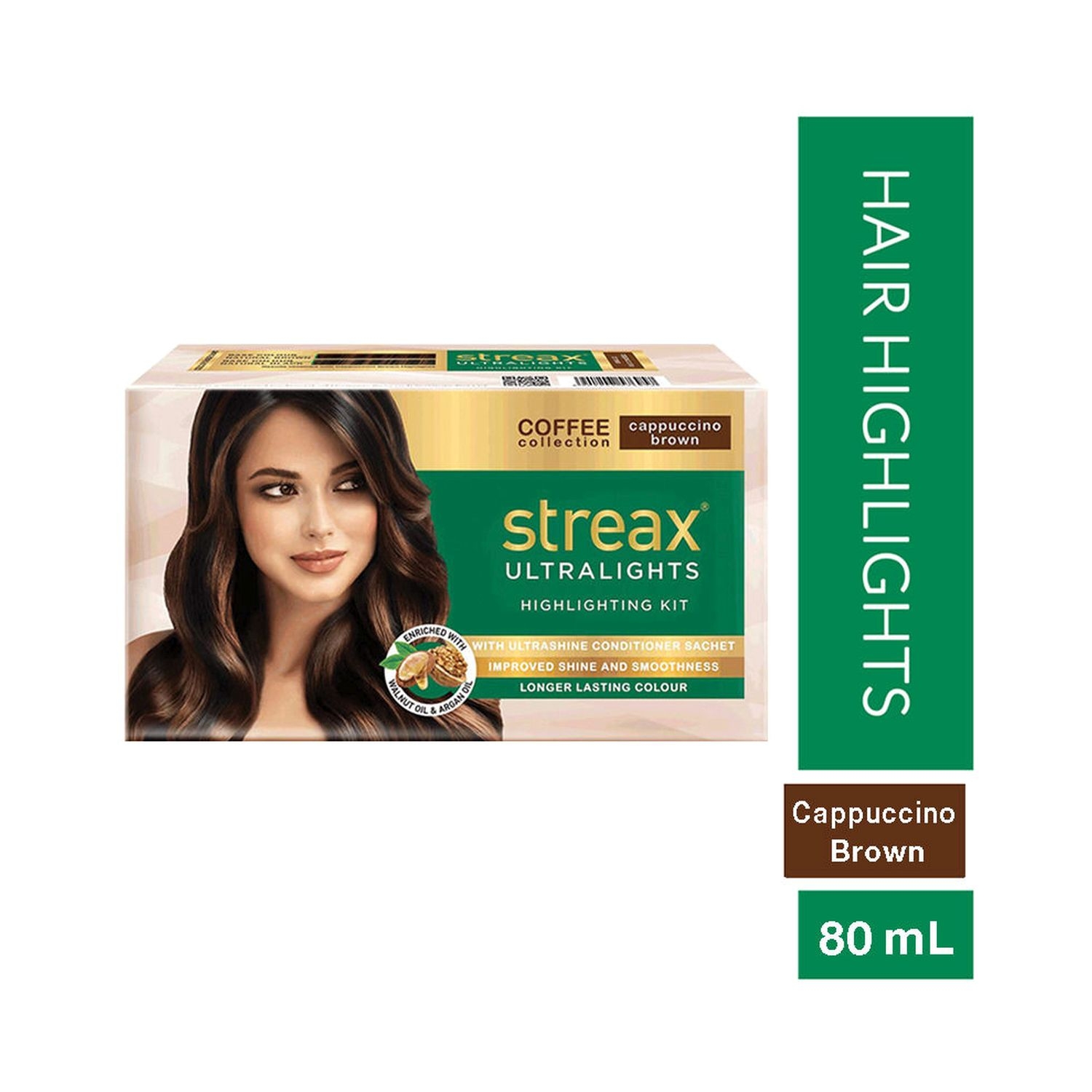 Streax | Streax Coffee Collection Ultralights Highlighting Kit - Cappuccino Brown (40gm+40ml)
