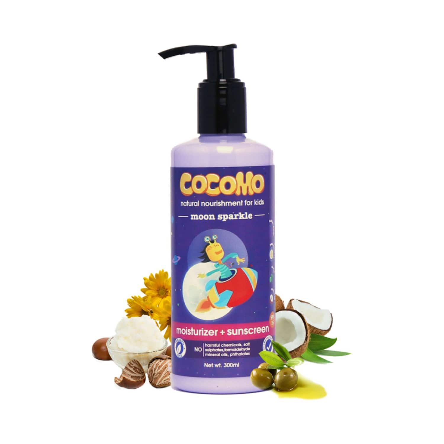 Cocomo | Cocomo Natural Moon Sparkle Kids Moisturizer + Sunscreen Lotion SPF 15 (300ml)