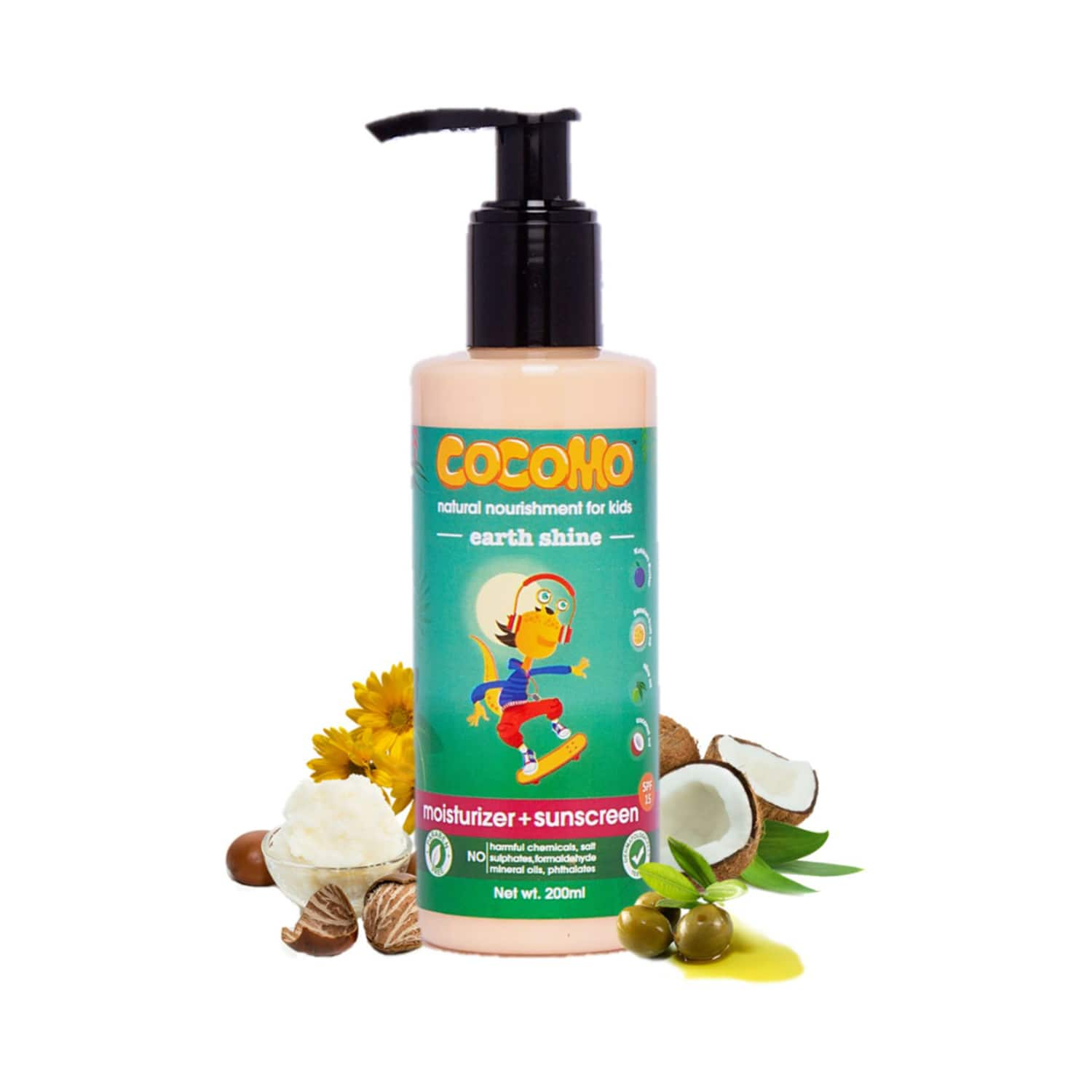 Cocomo | Cocomo Natural Earth Shine Kids Moisturizer + Sunscreen Lotion SPF 15 (200ml)