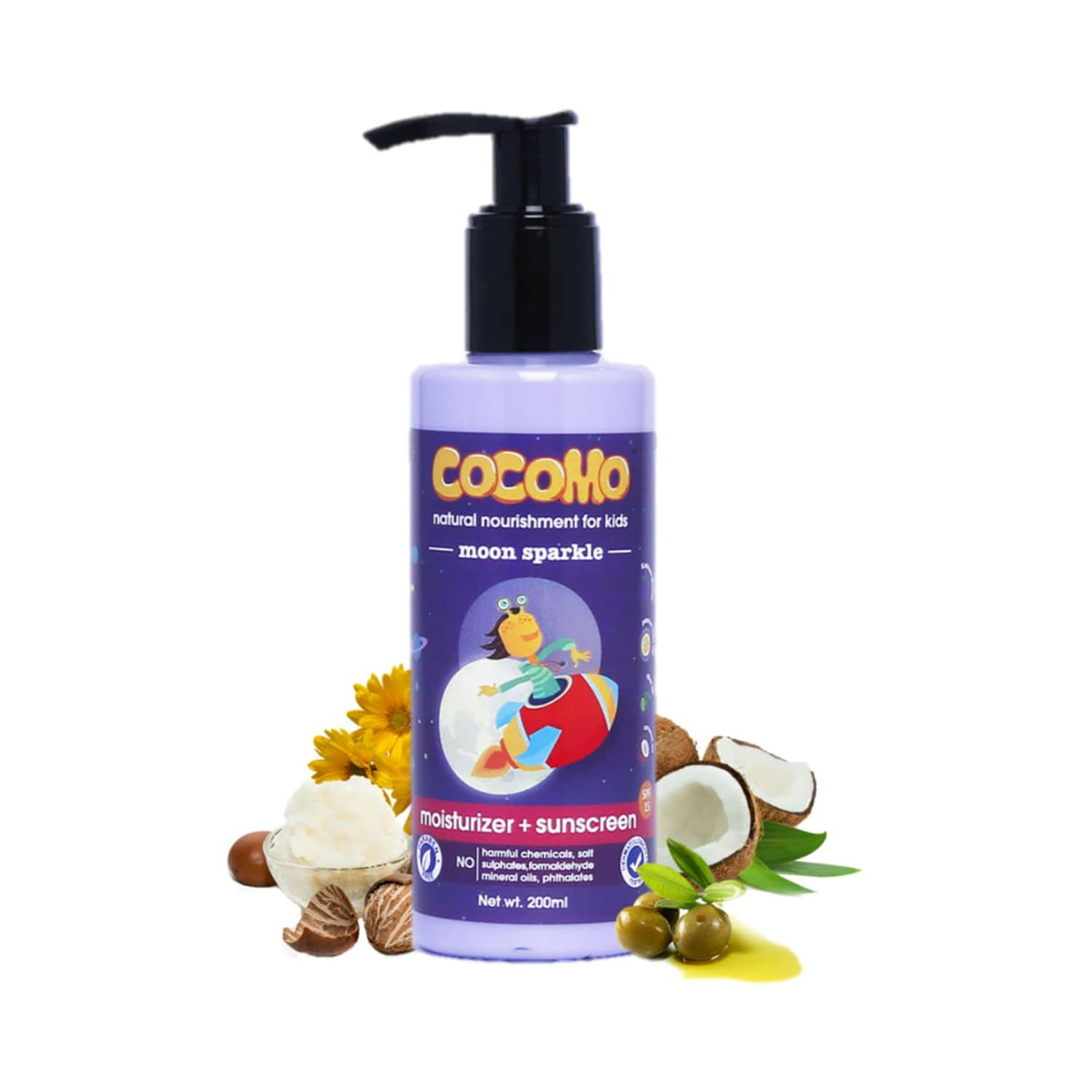 Cocomo | Cocomo Natural Moon Sparkle Kids Moisturizer + Sunscreen Lotion SPF 15 (200ml)