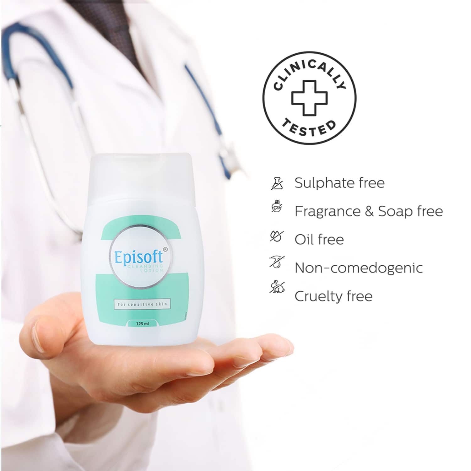 Episoft Cleansing Lotion For Sensitive Skin 125ml