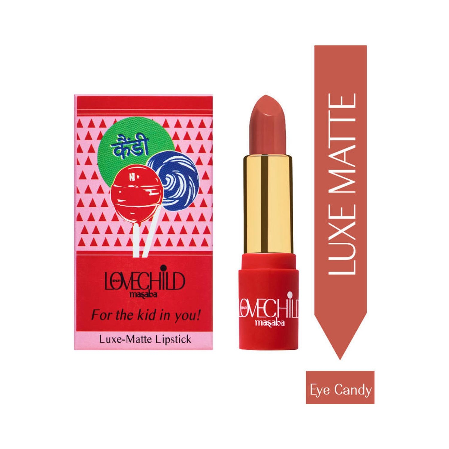 LoveChild Masaba | LoveChild Masaba For The Kid In You! Luxe Matte Lipstick - 01 Eye-Candy (4g)