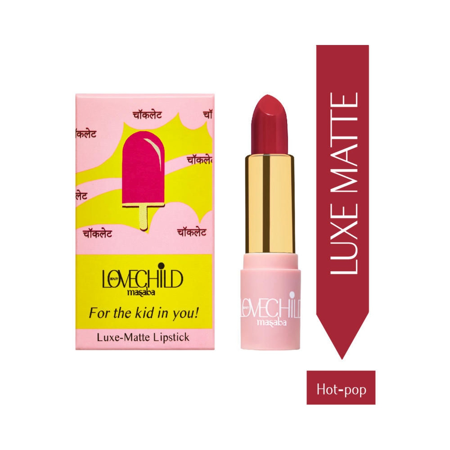 LoveChild Masaba | LoveChild Masaba For The Kid In You! Luxe Matte Lipstick - 07 Hot-Cap (4g)