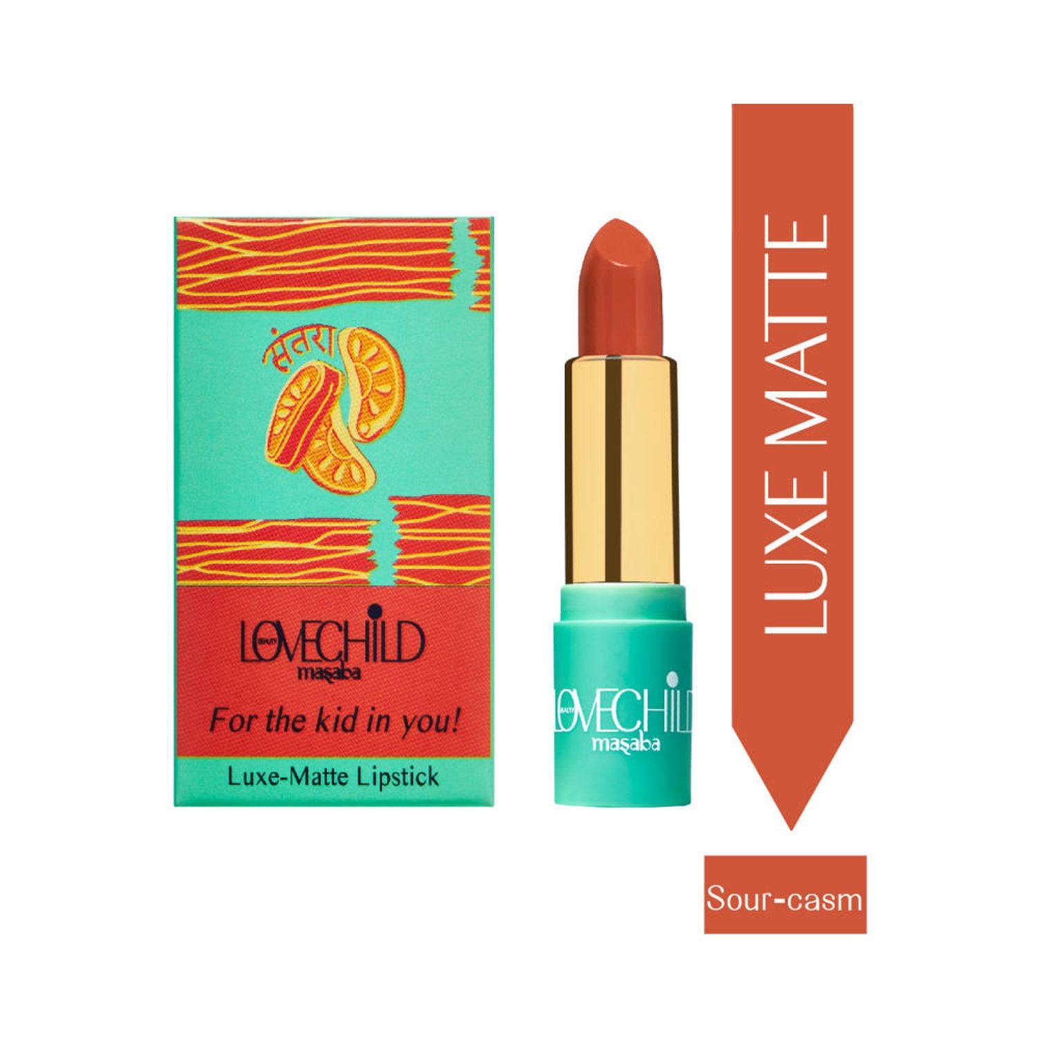 LoveChild Masaba | LoveChild Masaba For The Kid In You! Luxe Matte Lipstick - 09 Sour-Casm (4g)