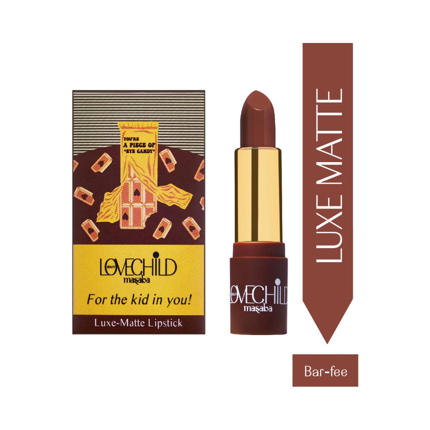 LoveChild Masaba | LoveChild Masaba For The Kid In You! Luxe Matte Lipstick - 11 Barfee (4g)