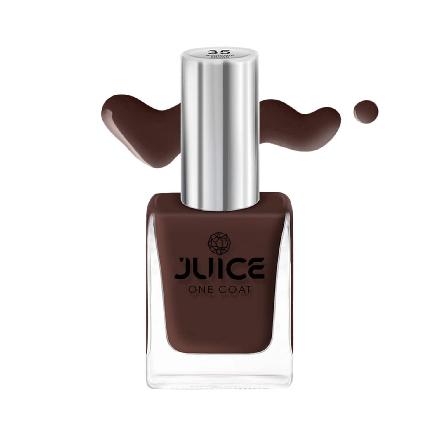 JUICE | JUICE One Coat Quick Dry Chip Resistant Nail Polish - 35 Woodland Brown (11ml)