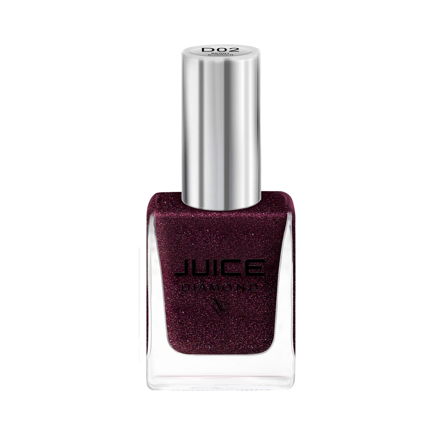 JUICE | JUICE One Coat Quick Dry Chip Resistant Nail Polish - D02 Berry Shimmer (11ml)