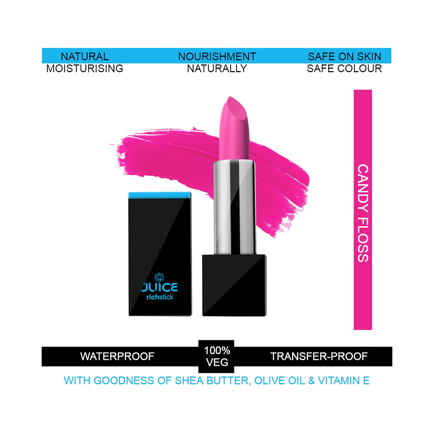 JUICE Richstick Lipstick - M-1 Candy Floss (4g)
