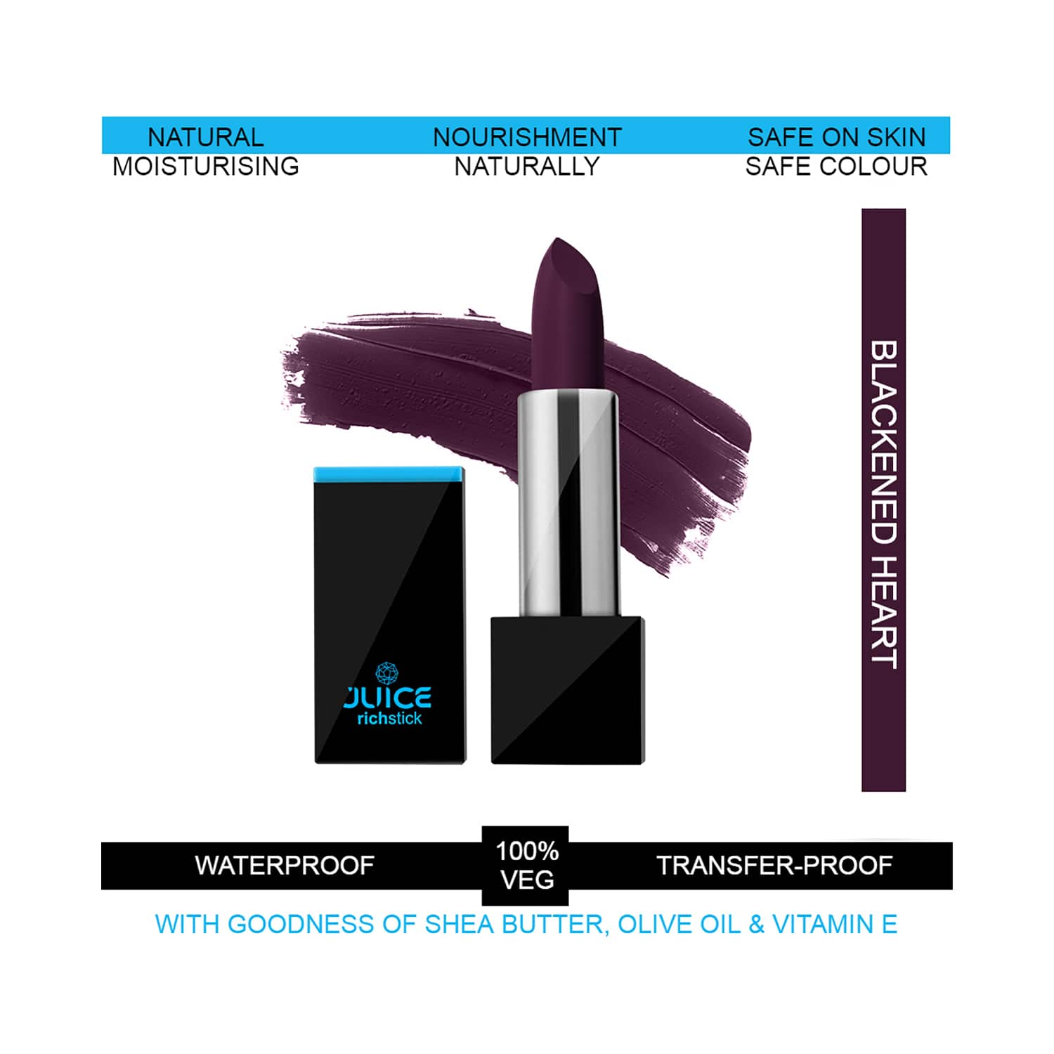 JUICE | JUICE Richstick Lipstick - M-44 Blackened Heart (4g)