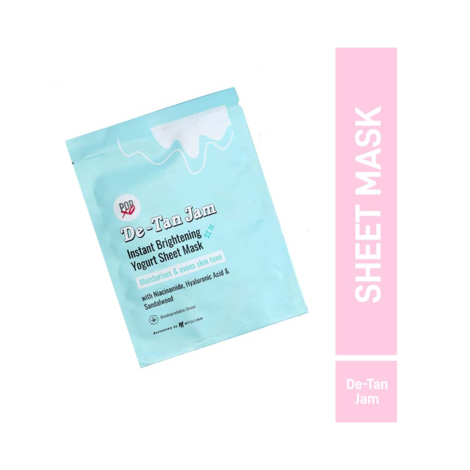 MyGlamm | MyGlamm Popxo De-Tan Jam Instant Brightening Yoghurt Sheet Mask (30g)