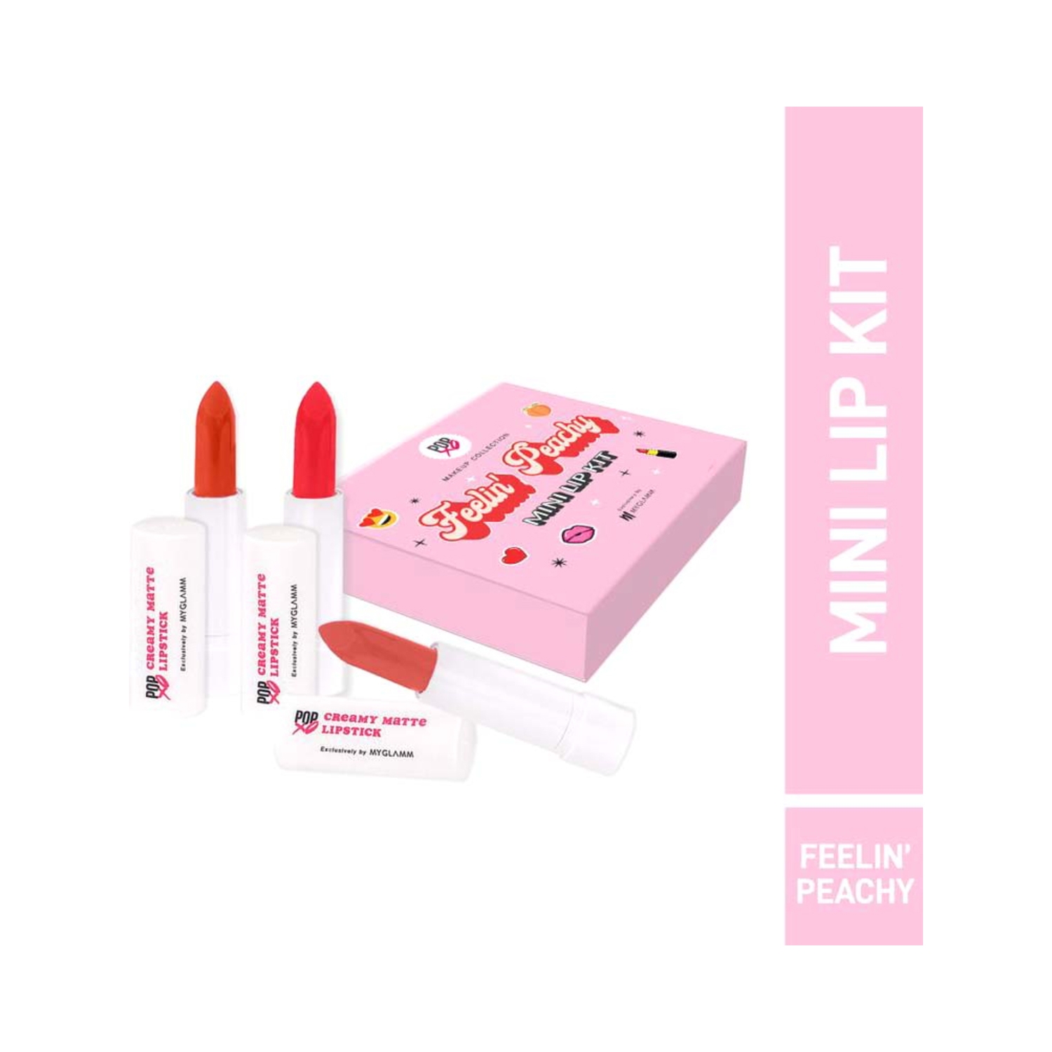 MyGlamm | MyGlamm Popxo Makeup Mini Lip Kit - Feelin Peachy (3Pcs)