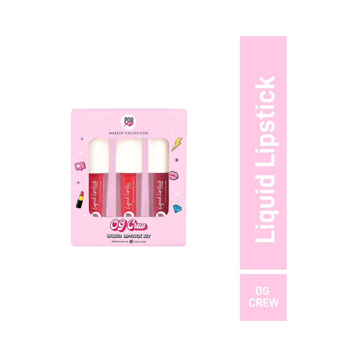 MyGlamm | MyGlamm Popxo Makeup Liquid Lipstick Kit - Og Crew (3Pcs)