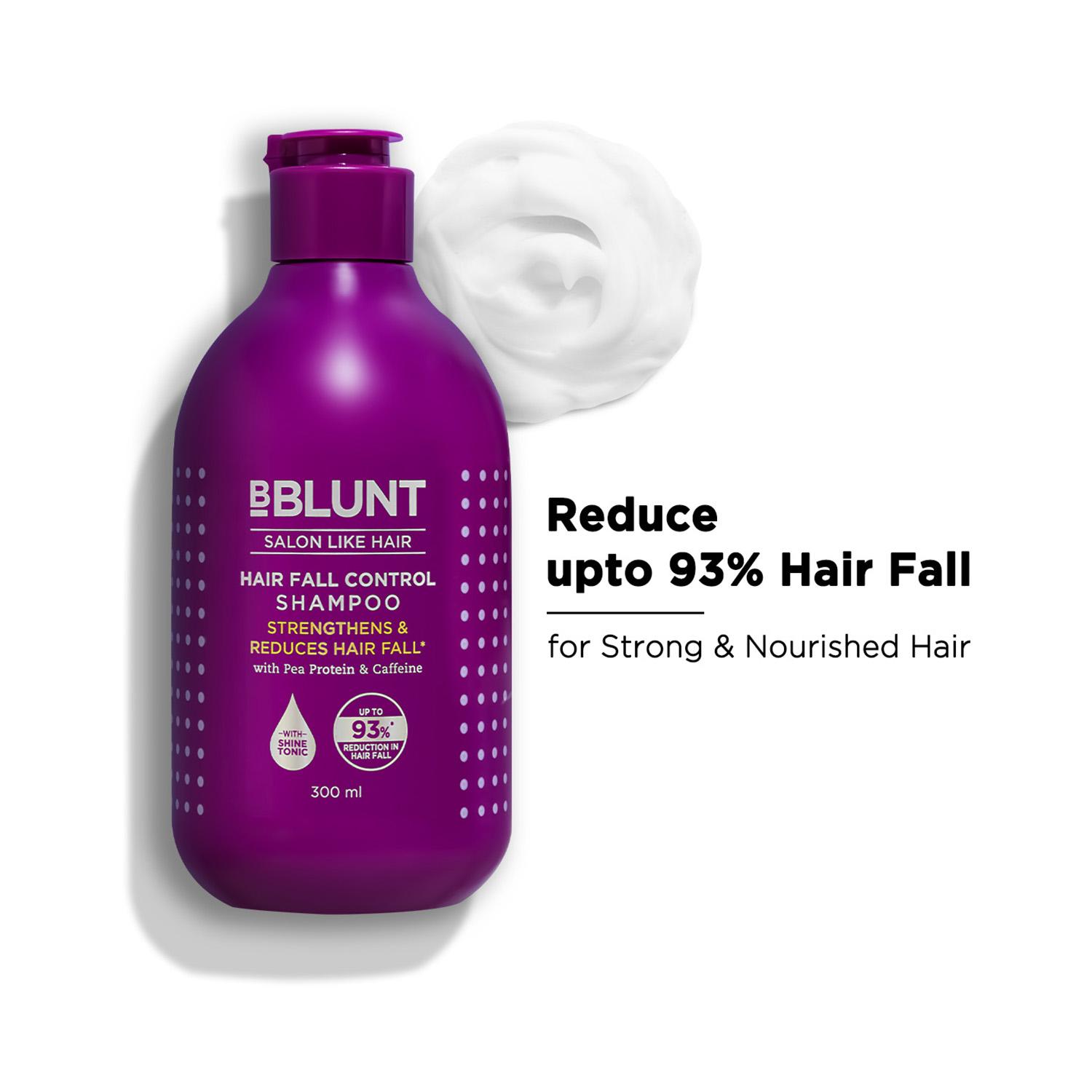 BBlunt | BBlunt Hair Fall Control Shampoo With Pea Protein & Caffeine For Stronger Hair (300ml)