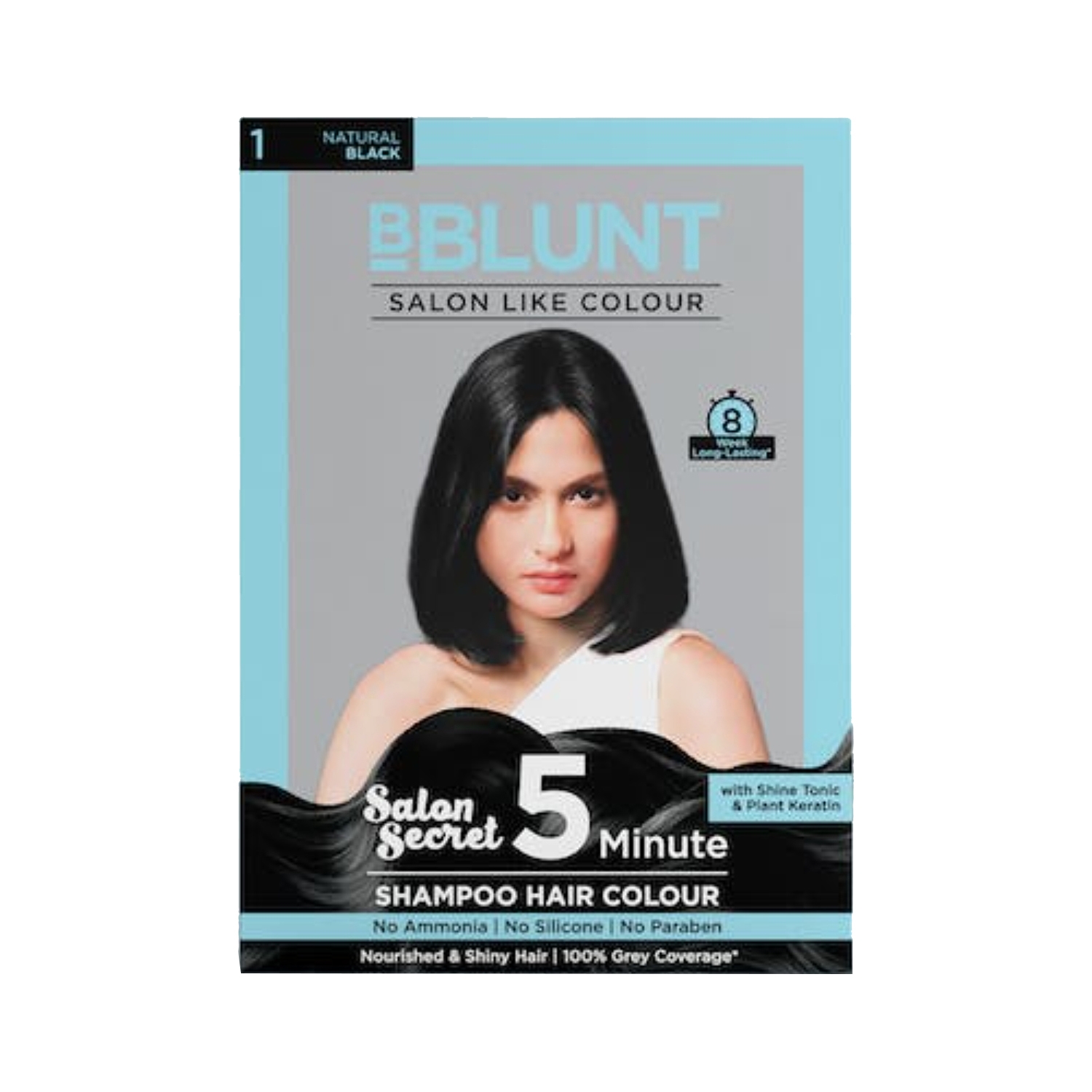BBlunt | BBlunt 5 Minute Shampoo Hair Colour - 01 Natural Black (5Pcs)