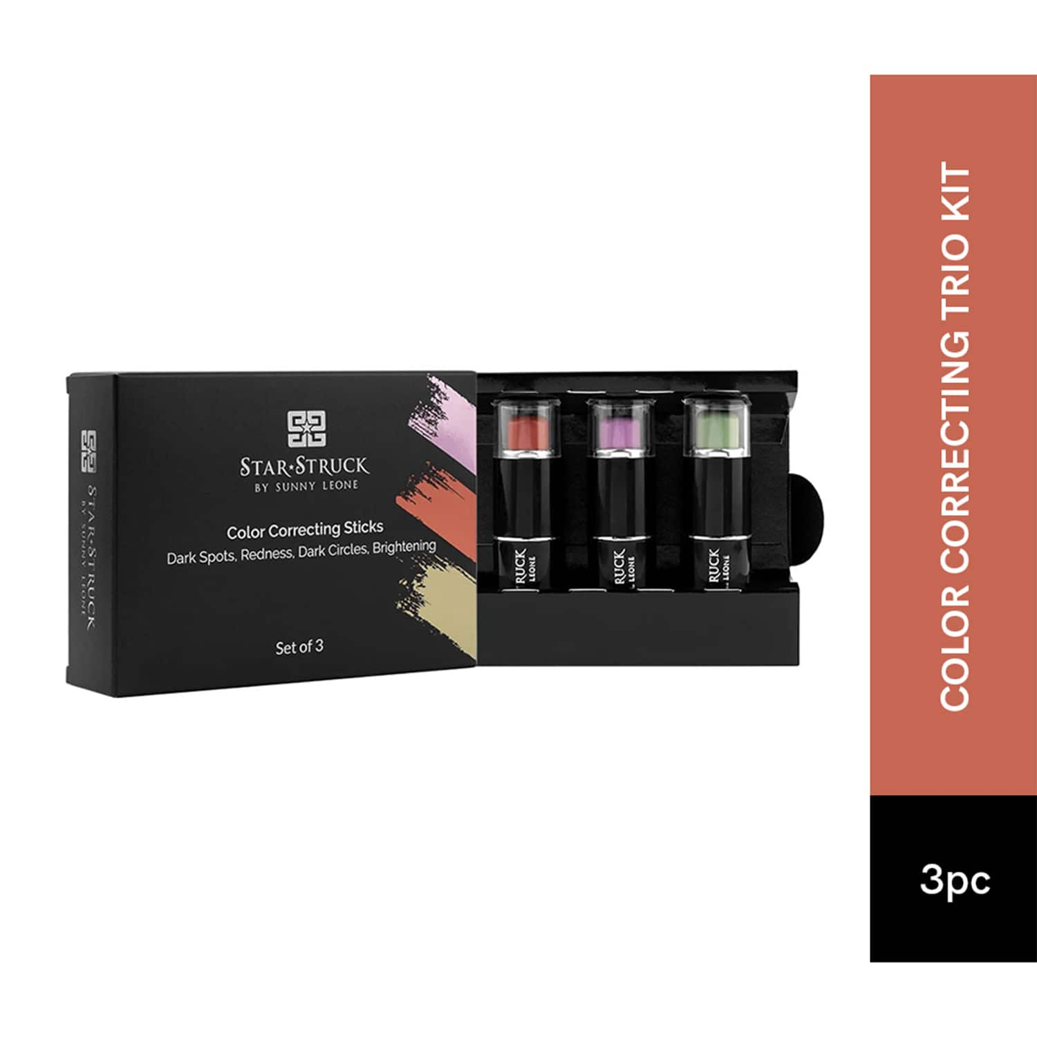 Star Struck by Sunny Leone | Star Struck by Sunny Leone Color Correcting Trio Kit - Multicolor (3Pcs)