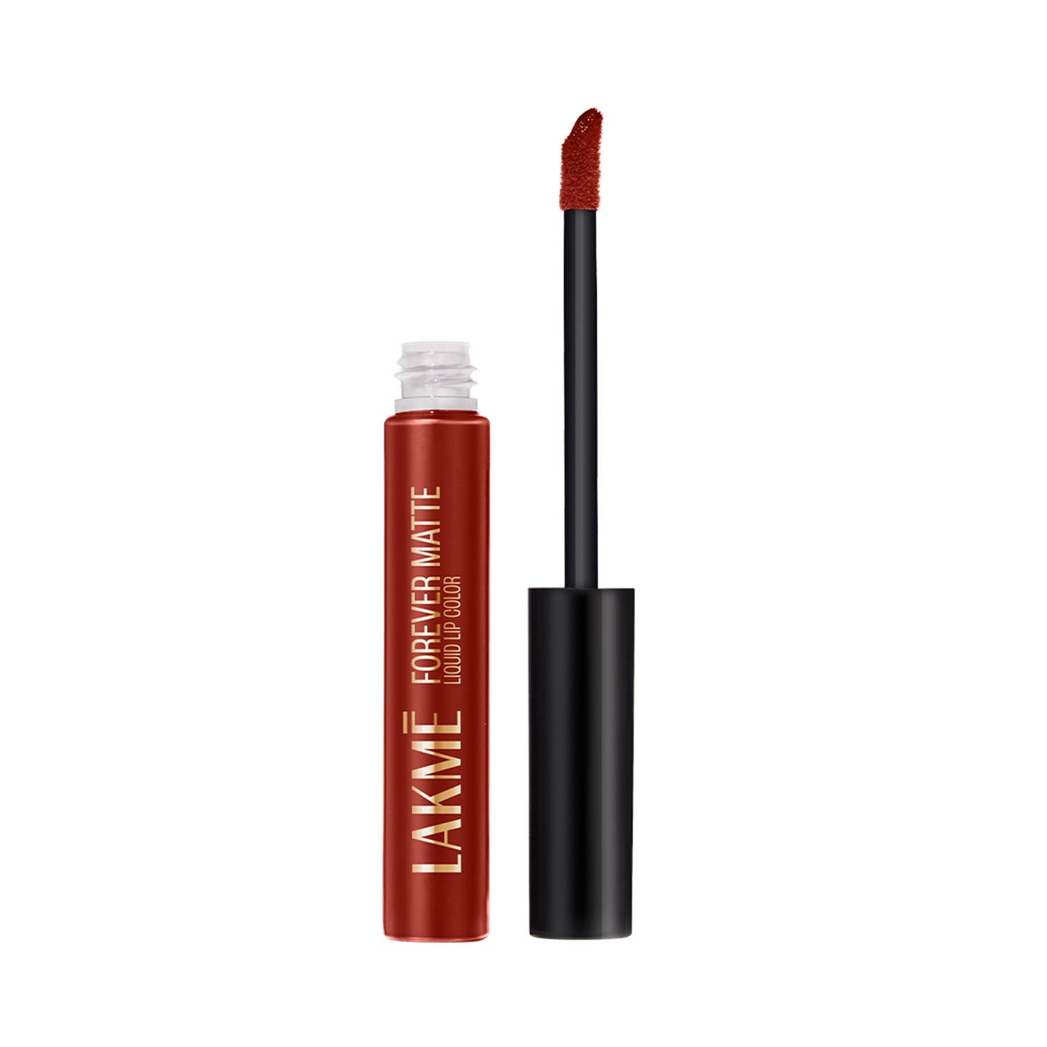 Lakme | Lakme Forever Matte Liquid Lip, 16hr Lipstick, Red Cherry, (5.6 ml)
