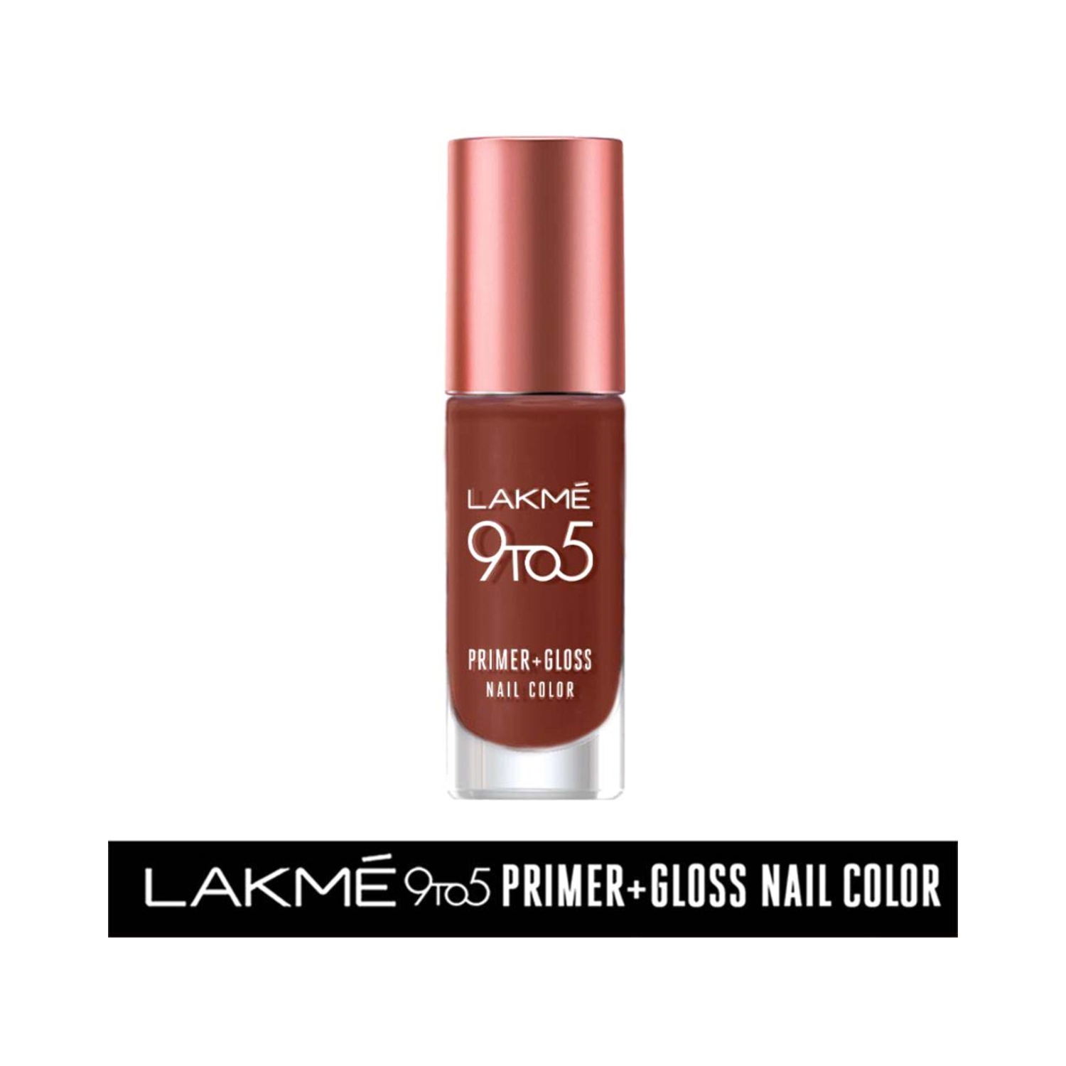 Lakme | Lakme 9 To 5 Primer + Gloss Nail Colour - Brown Latte (6ml)