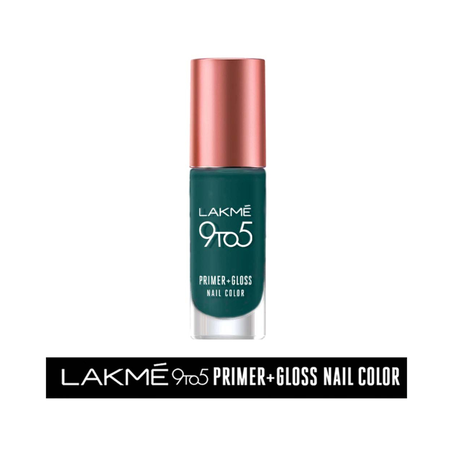 Lakme 9 To 5 Primer + Gloss Nail Colour - Emerald Power (6ml)
