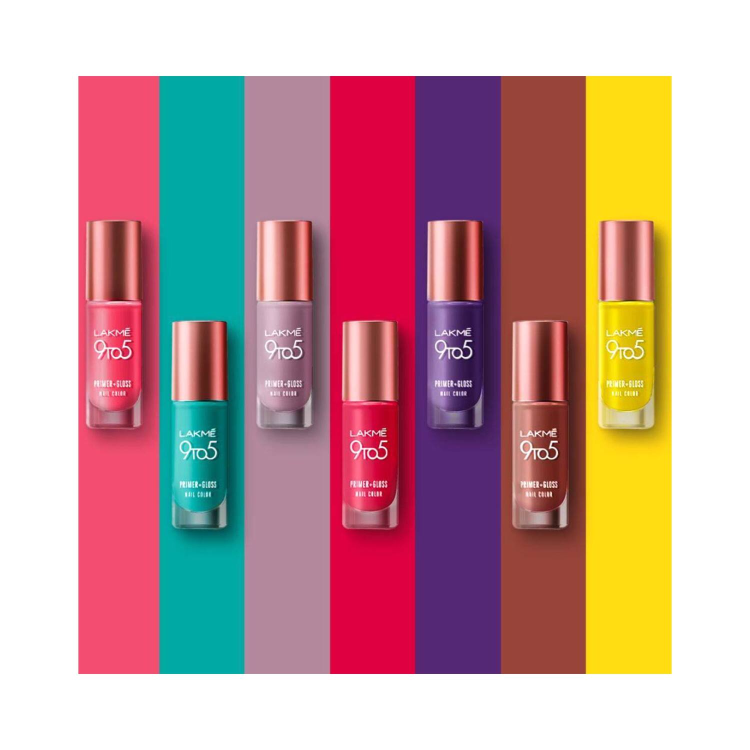 Lakme 9 to 5 nail polish coral outlet glow