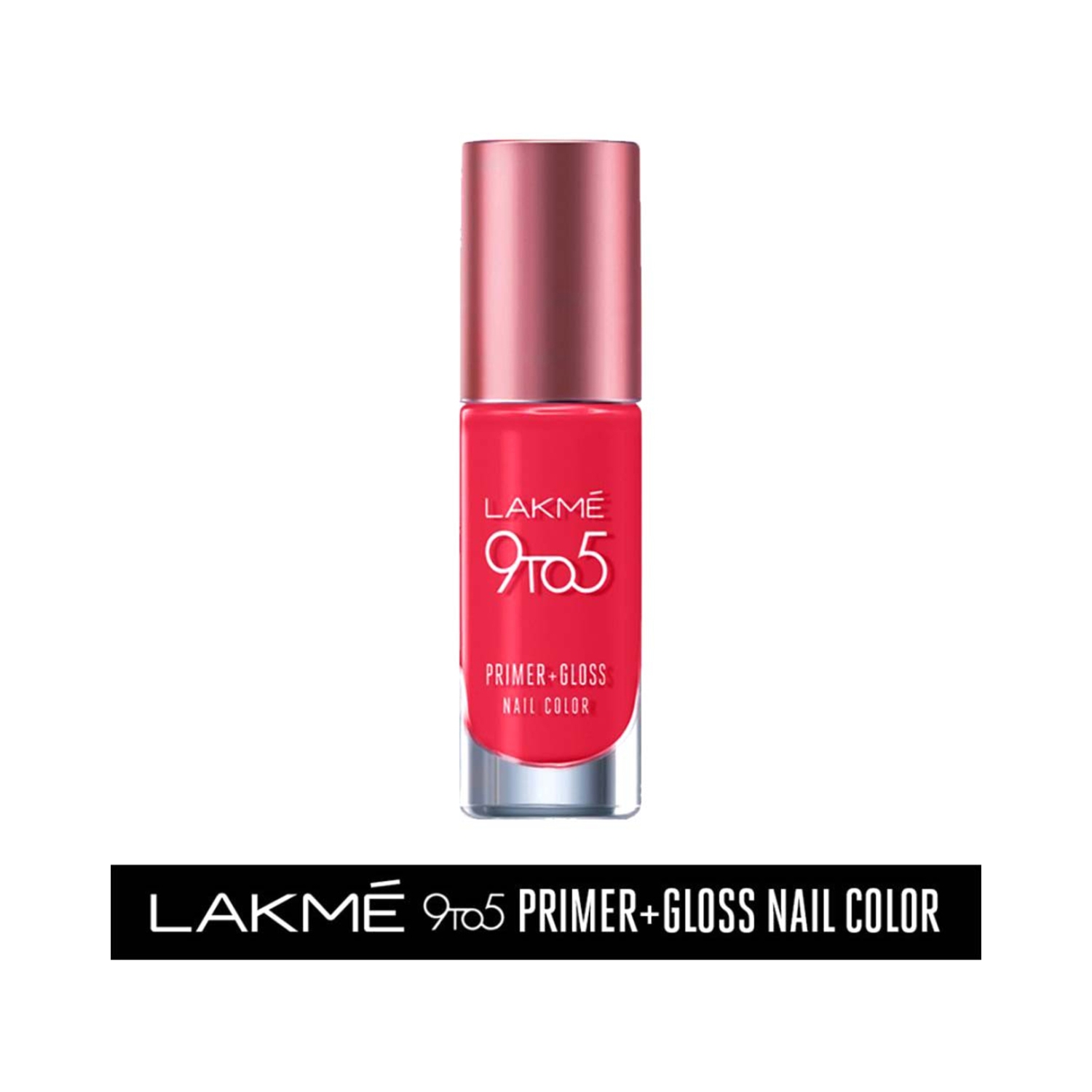 Lakme | Lakme 9 To 5 Primer + Gloss Nail Colour - Red Carnival (6ml)
