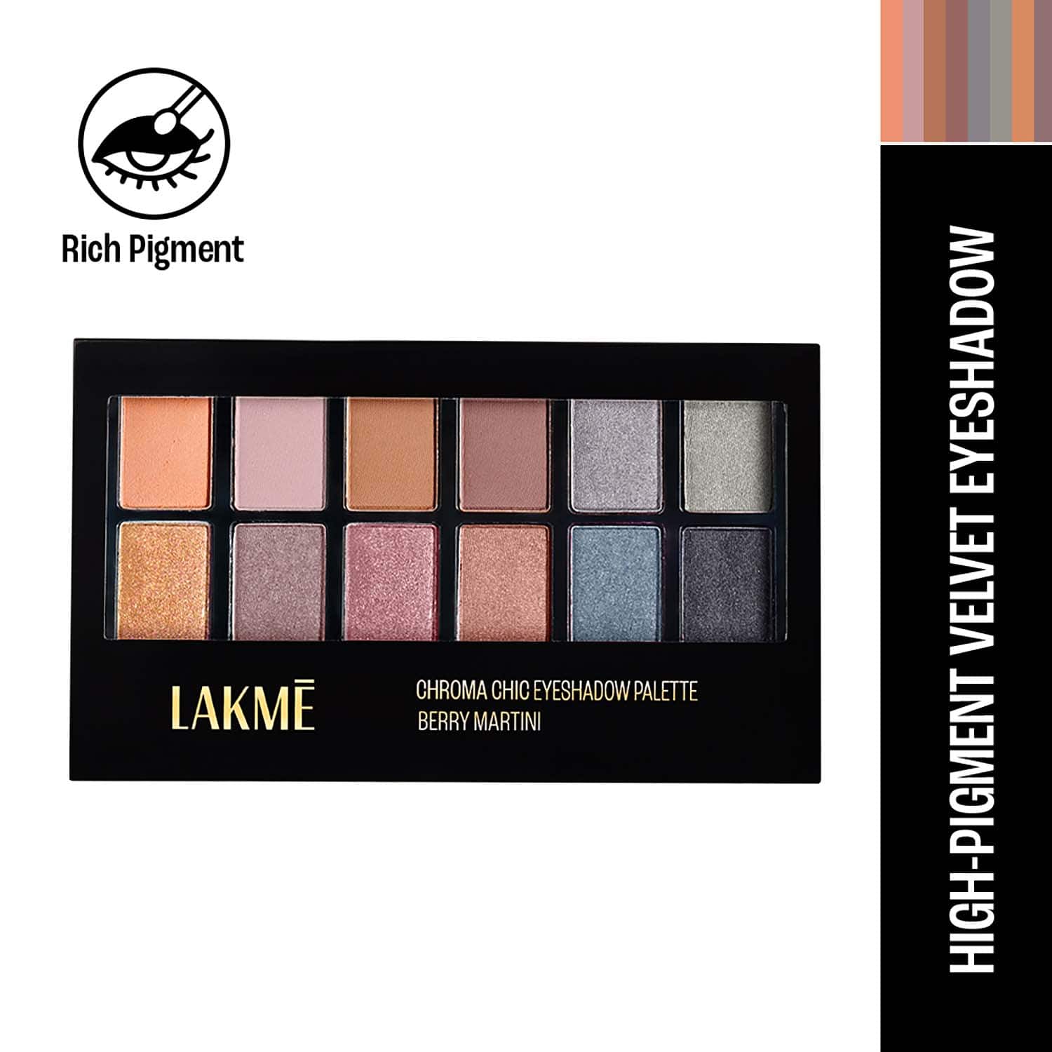 Lakme | Lakme Glitterati Chroma Chic Eye Shadow Palette - Stilettos (12 g)