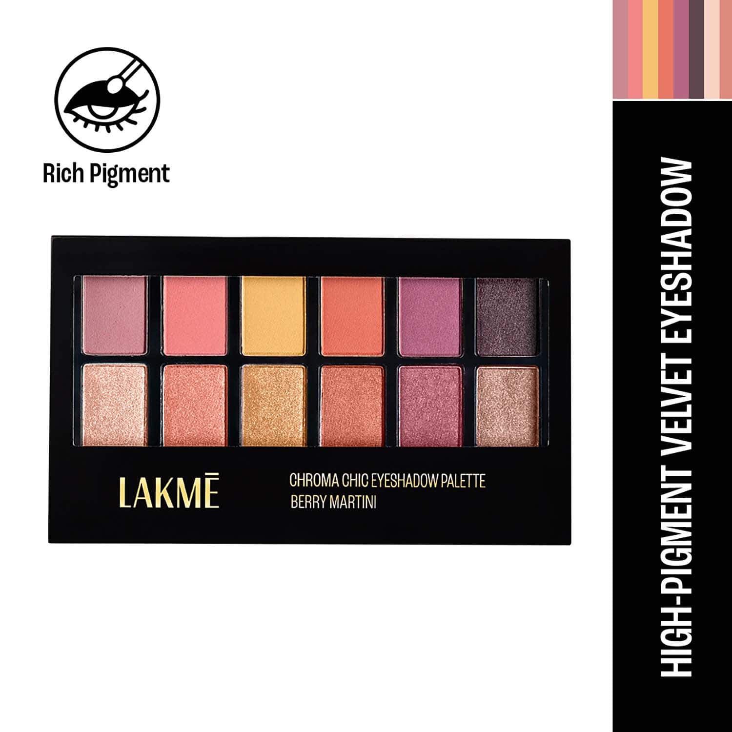 Lakme | Lakme Glitterati Chroma Chic Eye Shadow Palette - Sundowner (12 g)