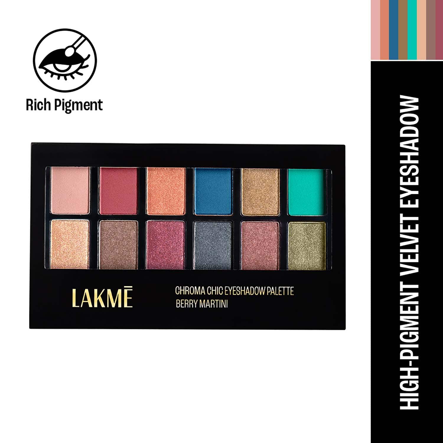 Lakme | Lakme Glitterati Chroma Chic Eye Shadow Palette - Berry Martini (12 g)