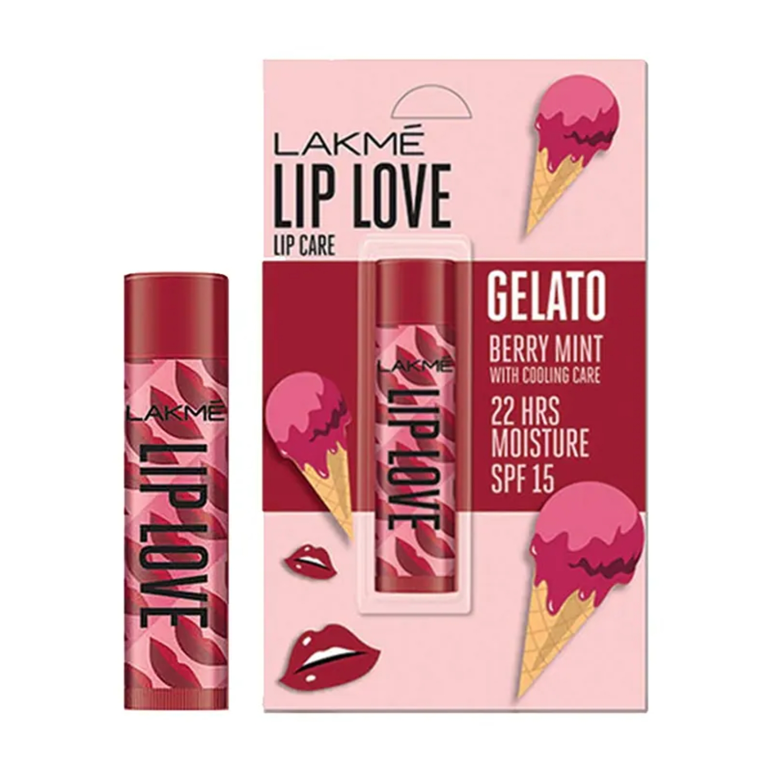 Lakme | Lakme Lip Love Gelato Chapstick Lip Balm - Berry Mint (4.5g)