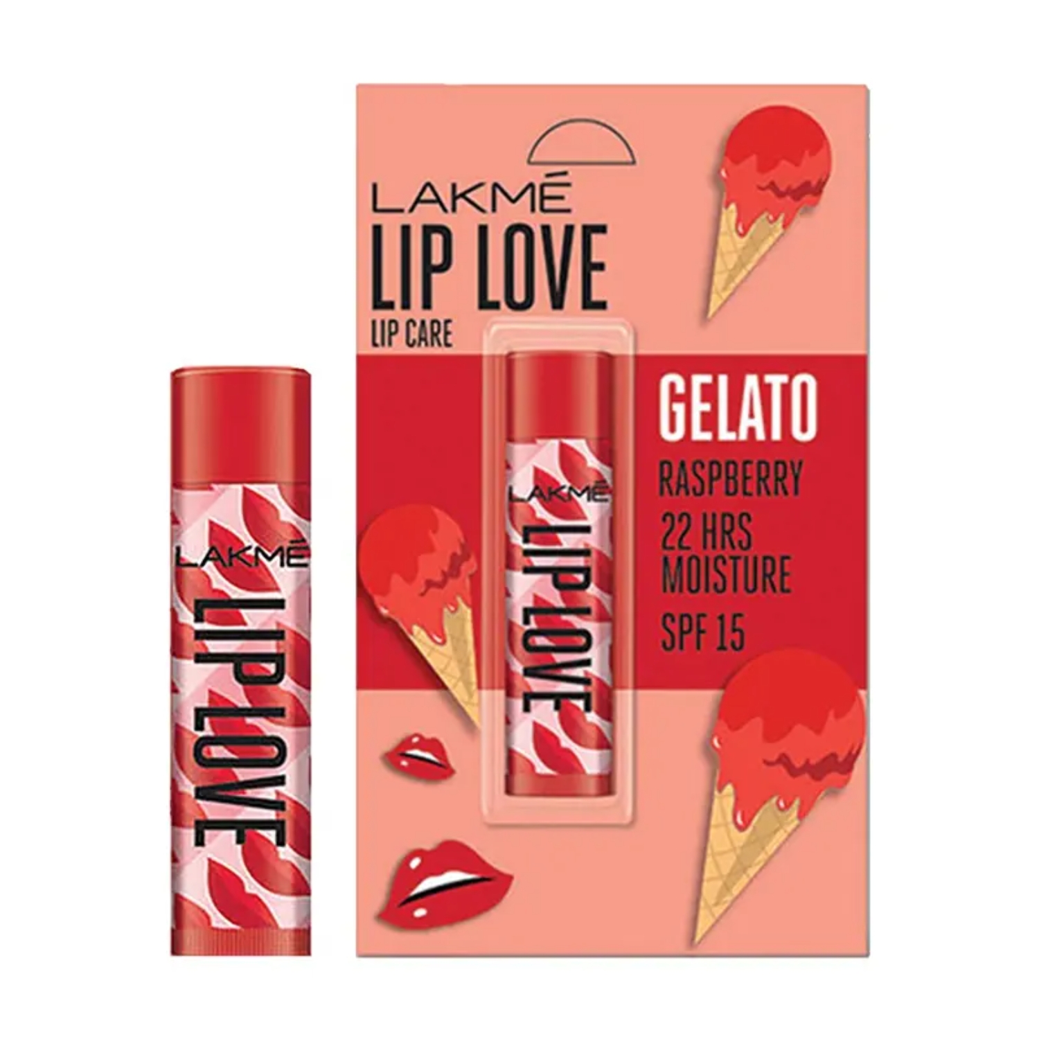 Lakme | Lakme Lip Love Gelato Chapstick Lip Balm - Raspberry (4.5g)