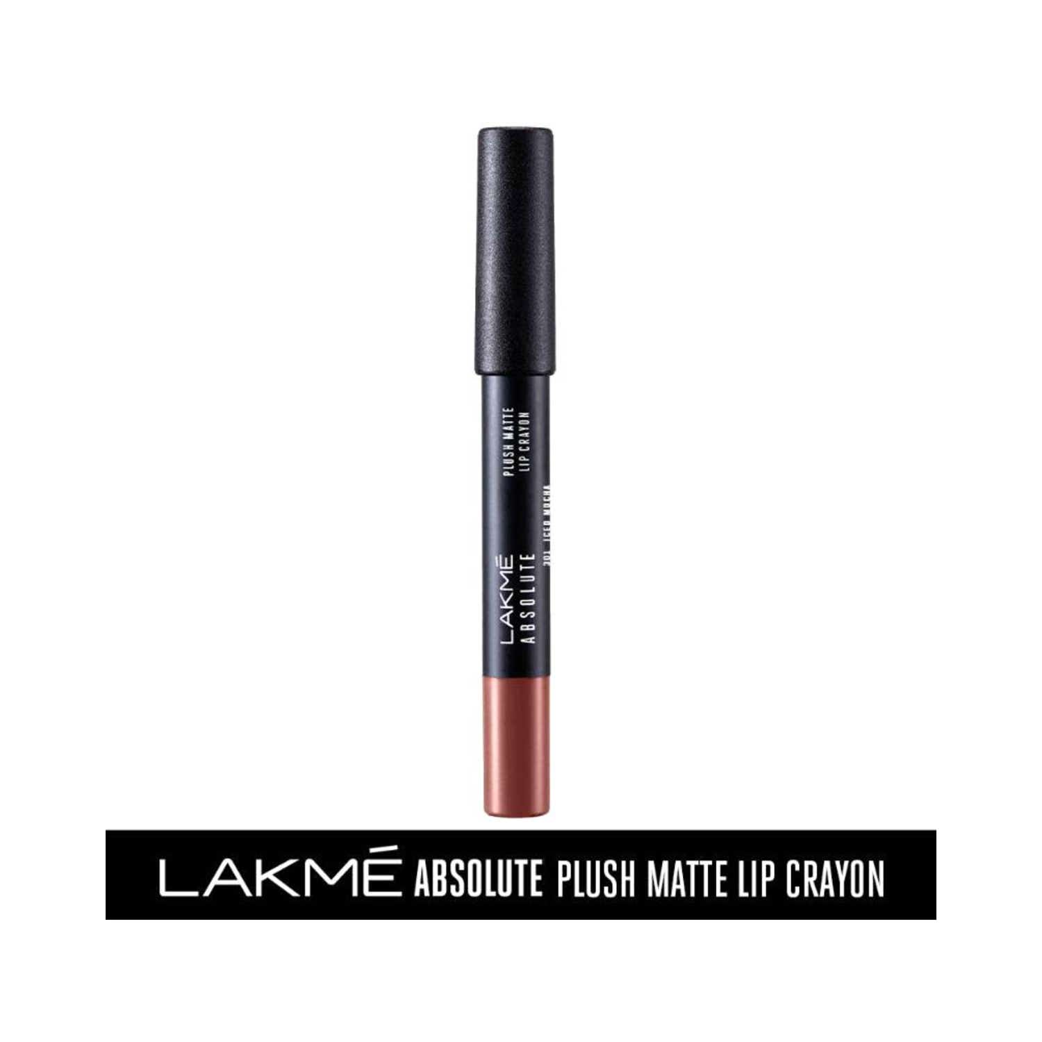 Buy Lakme Absolute Plush Matte Lip Crayon 301 Iced Mocha (2.8g