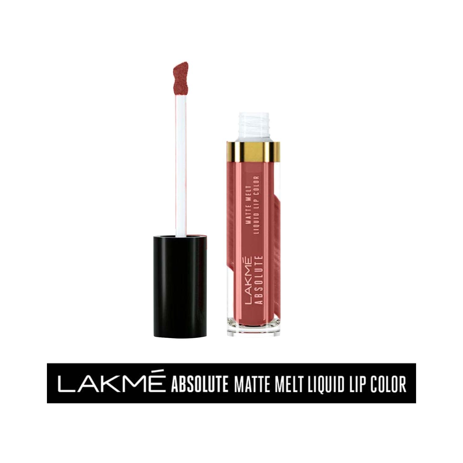 Lakme | Lakme Absolute Matte Melt Liquid Lip Color - Brown Tan (6ml)