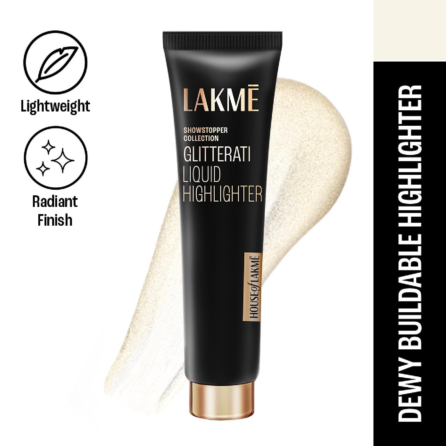 Lakme | Lakme Glitterati Liquid Highlighter For Dewy Makeup Look - Ivory (25 g)
