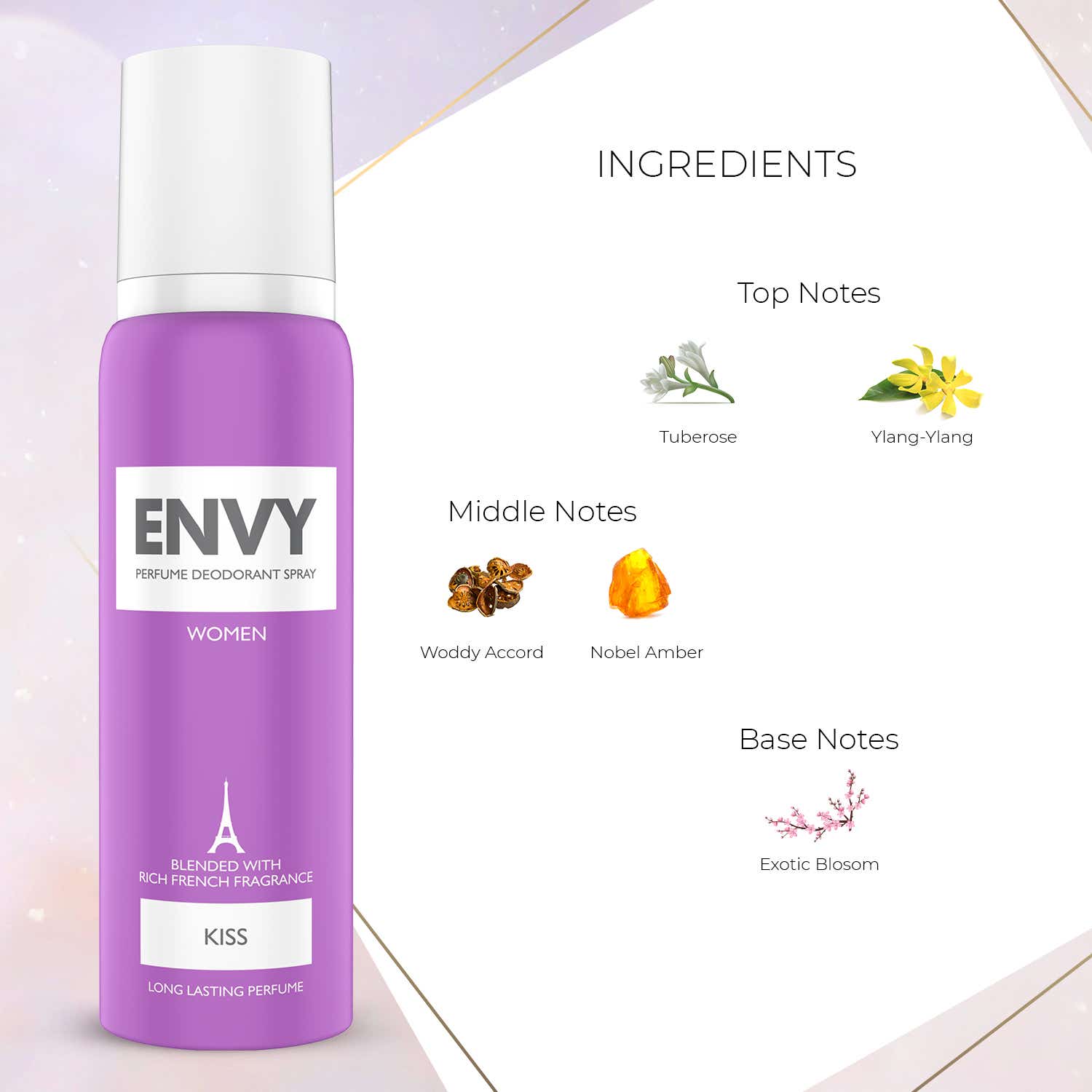 Envy Kiss Deodorant For Women (120ml) Envy