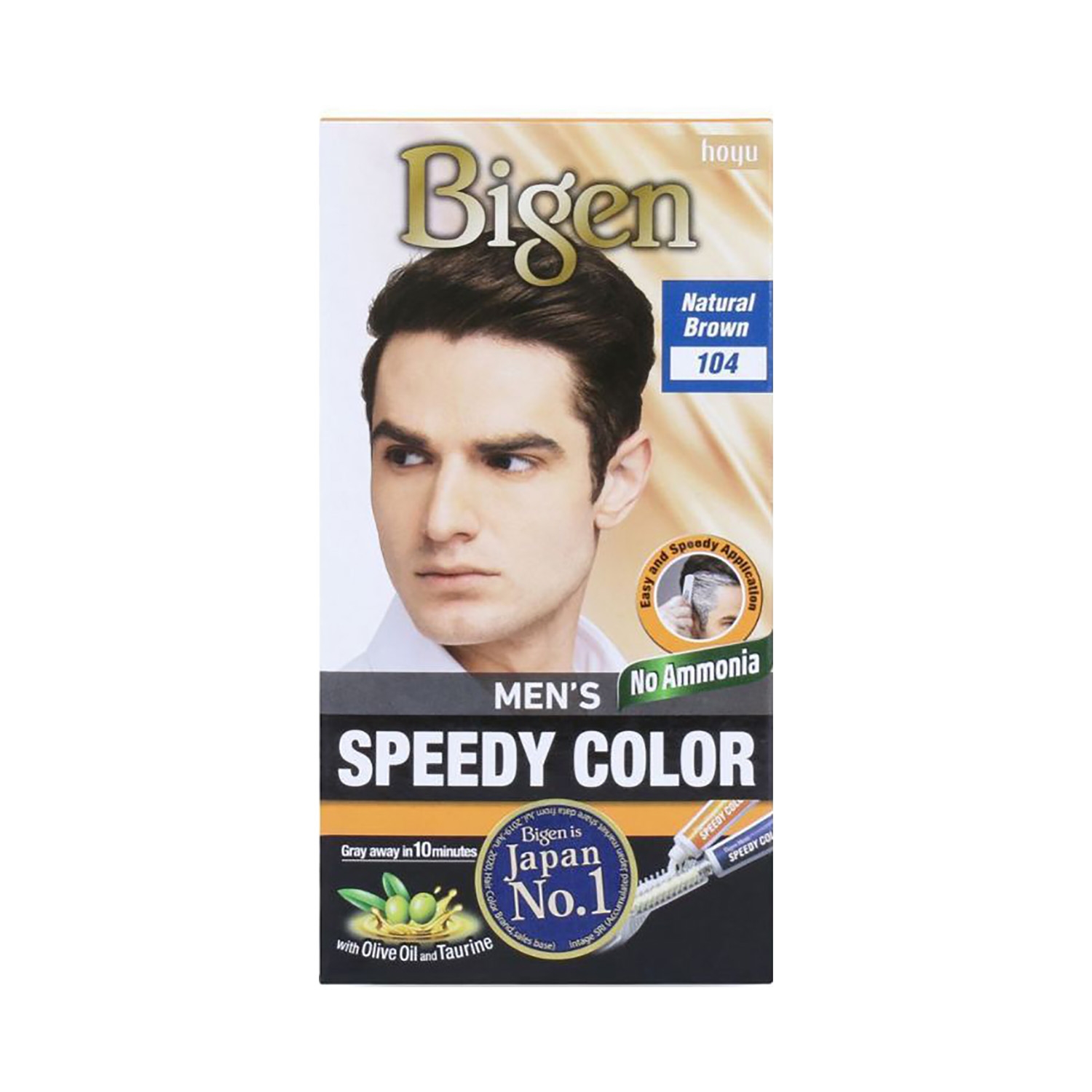 Bigen | Bigen Men's Speedy Hair Color - 104 Natural Brown (80g)