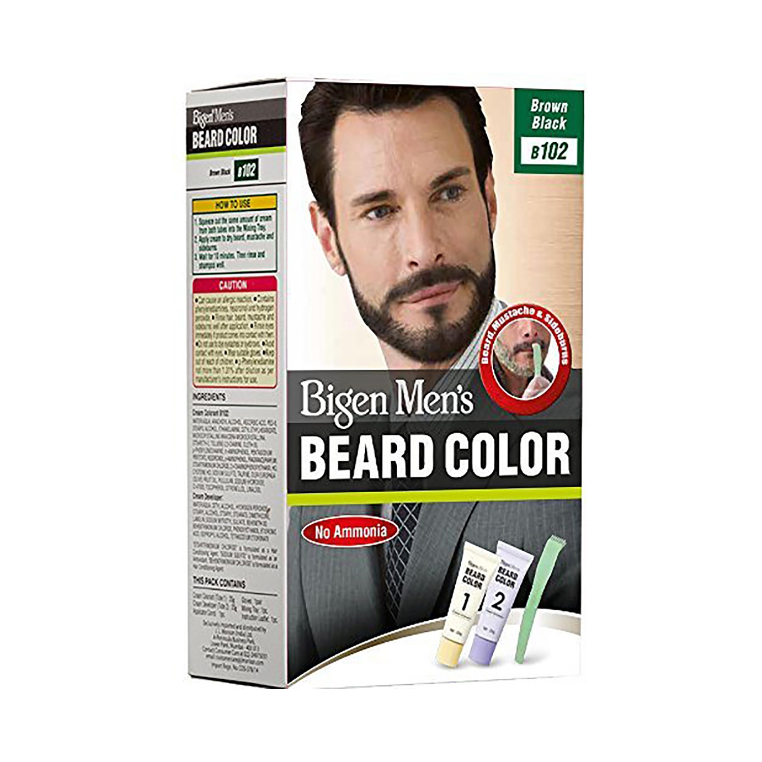 Bigen | Bigen Men's Beard Color - B102 Brown Black (40g)