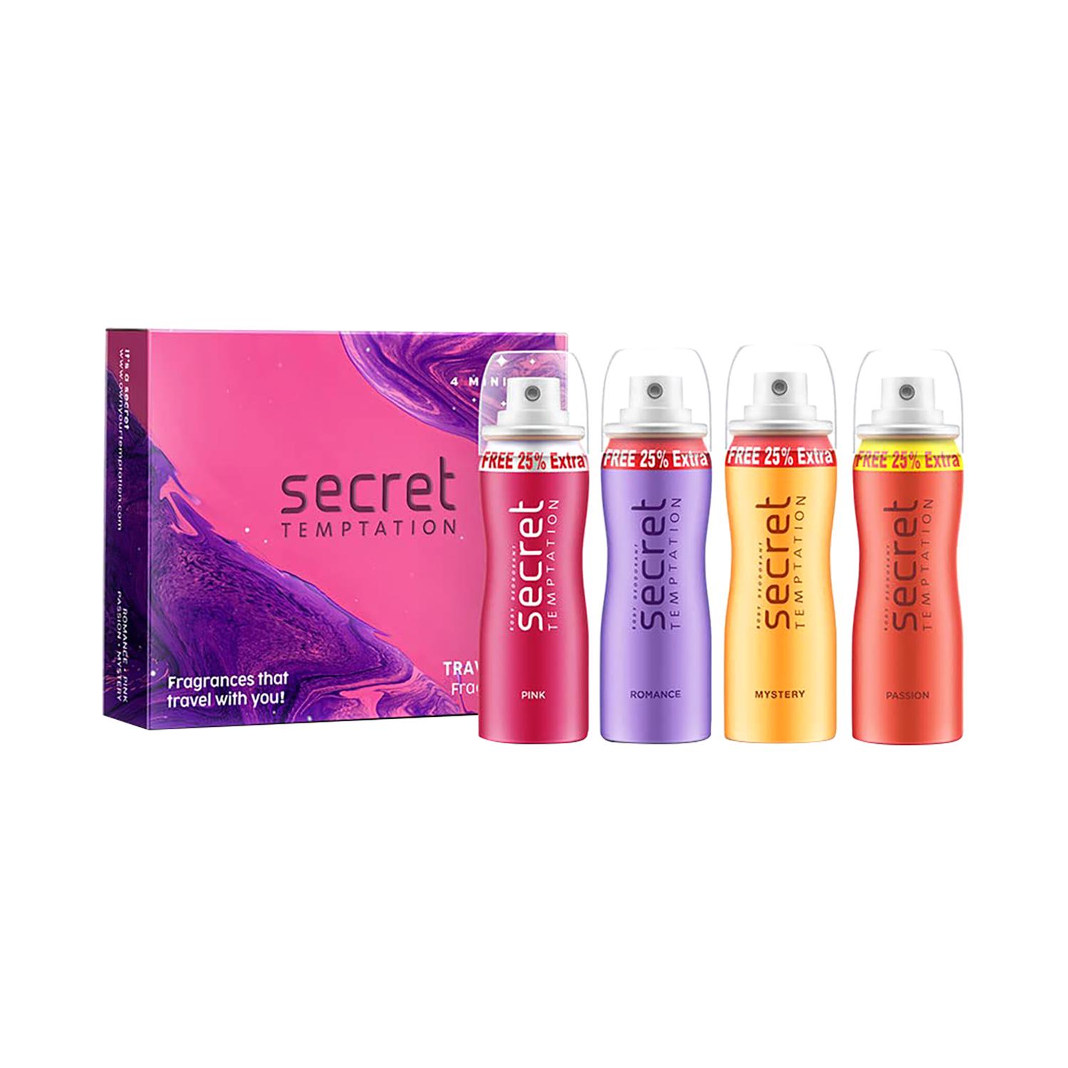 Secret Temptation | Secret Temptation Mini Deodorant Travel Pack (4Pcs)