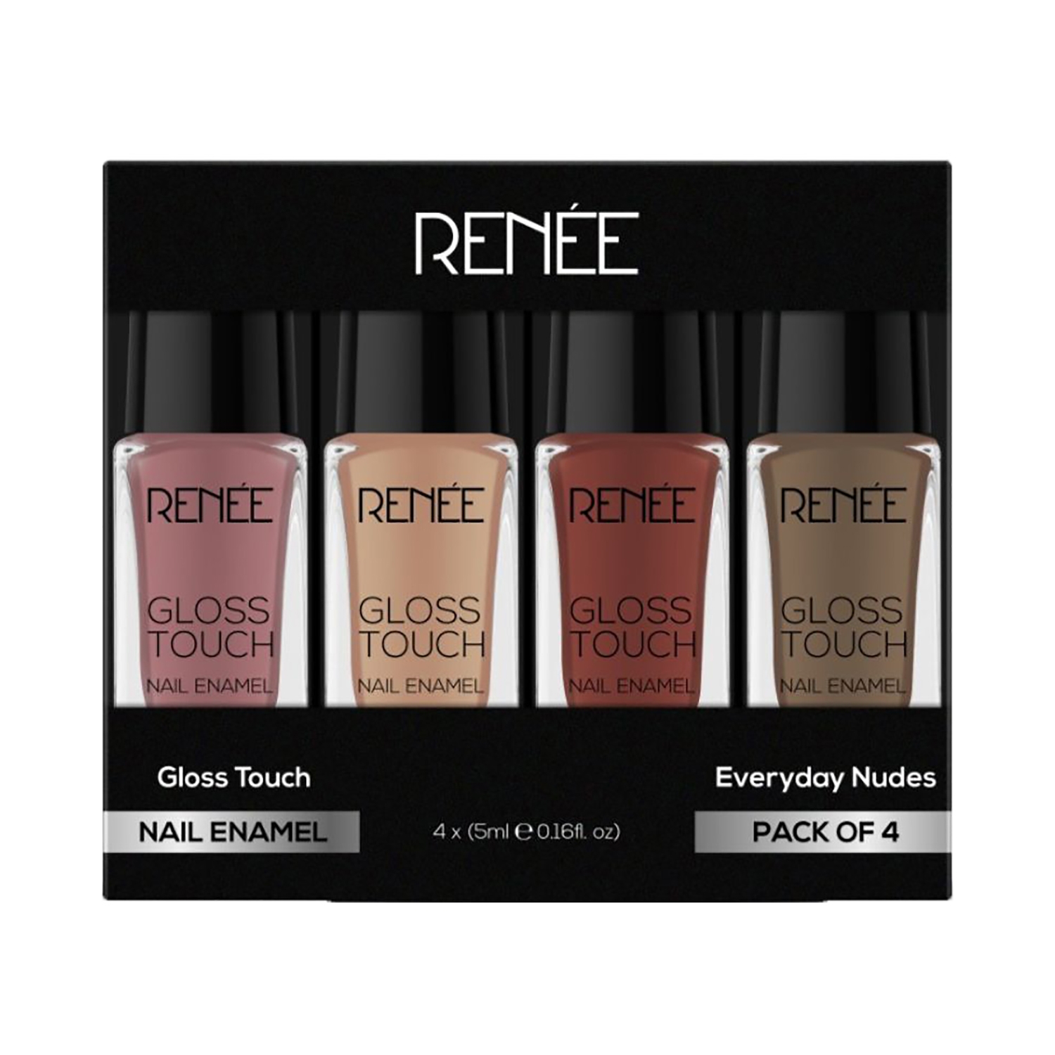 RENEE | Renee Gloss Touch Nail Enamel - N02 Everyday Nudes (4 Pcs)