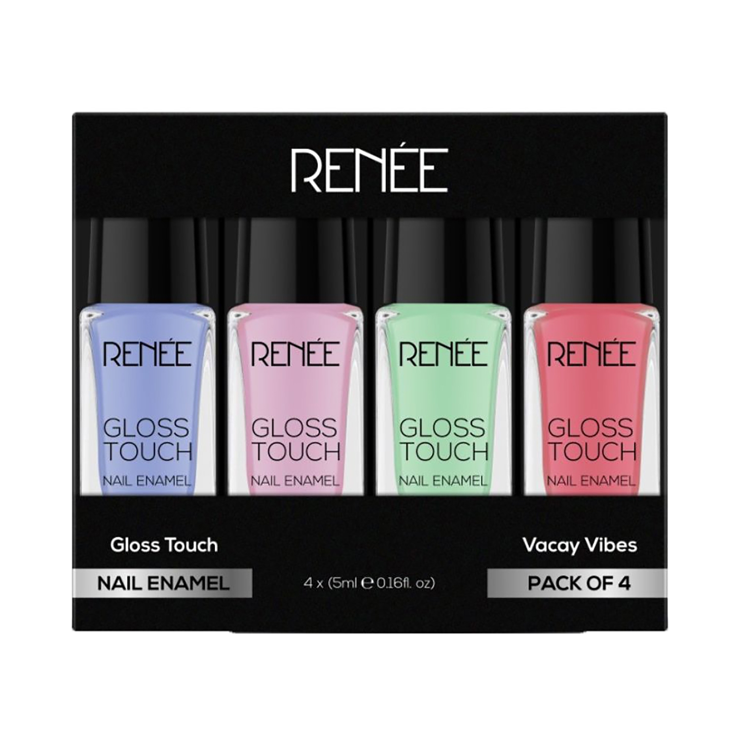 RENEE | RENEE Gloss Touch Nail Enamel - N04 Vacay Vibes (4 Pcs)