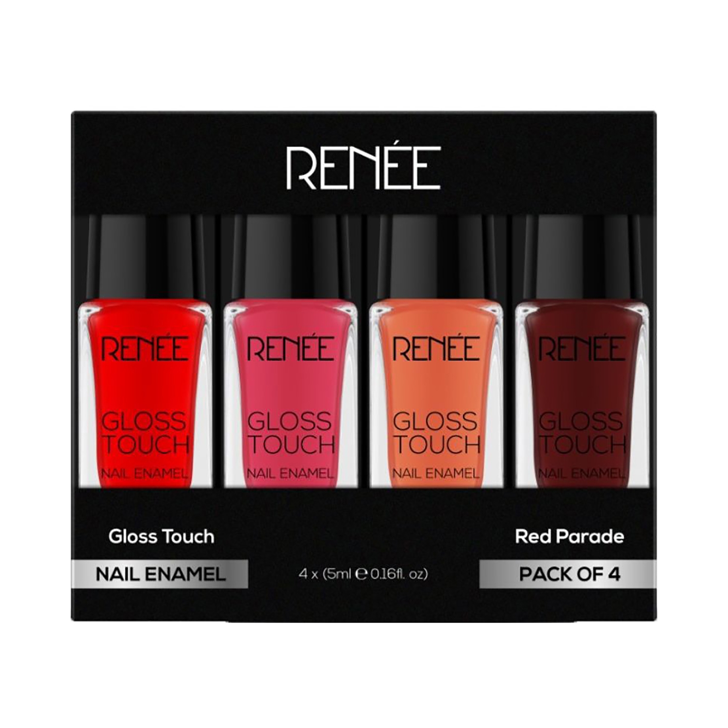 RENEE | RENEE Gloss Touch Nail Enamel - N03 Red Parade (4 Pcs)