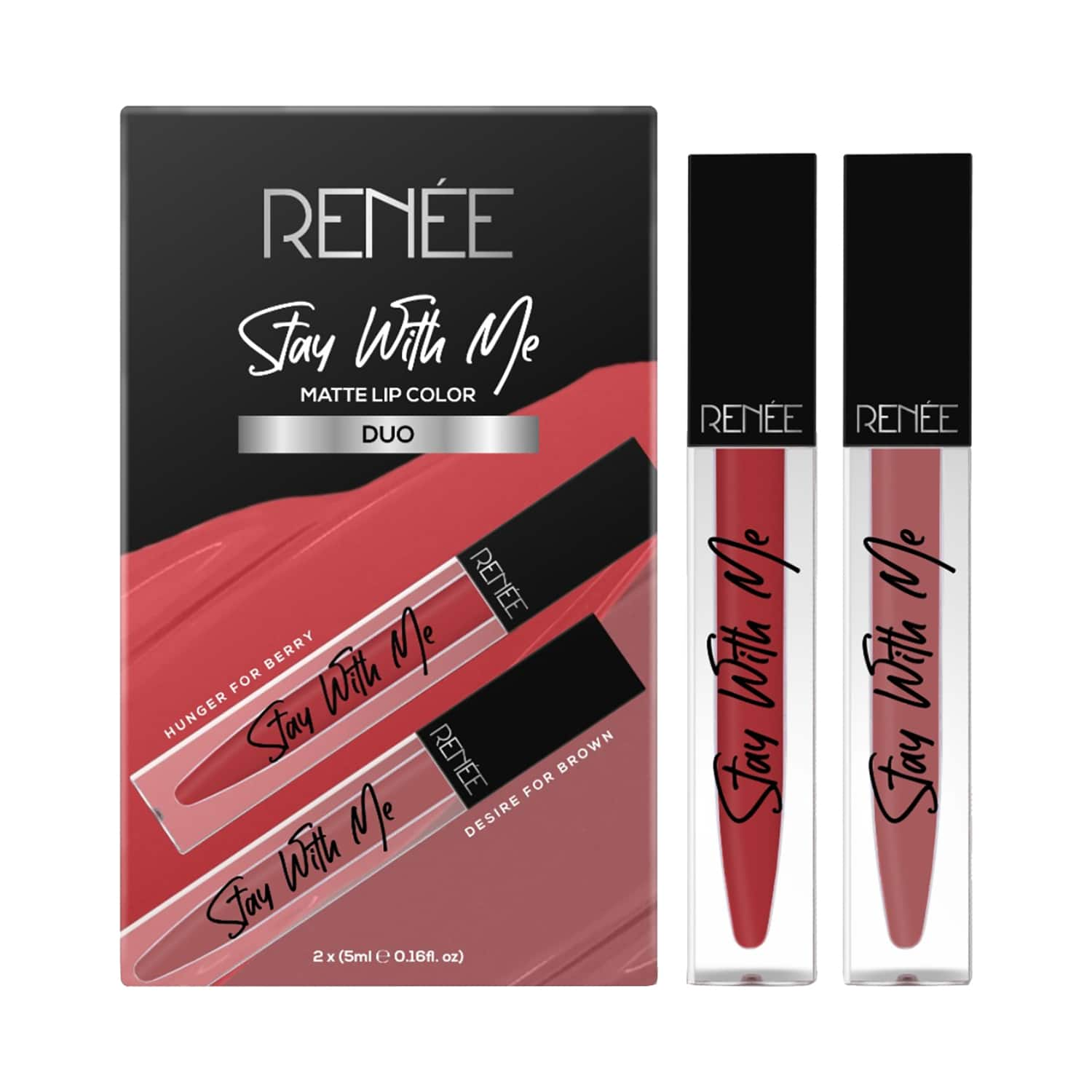 RENEE | RENEE Stay With Me Non Transfer Matte Liquid Lip Color Duo (2 Pcs)