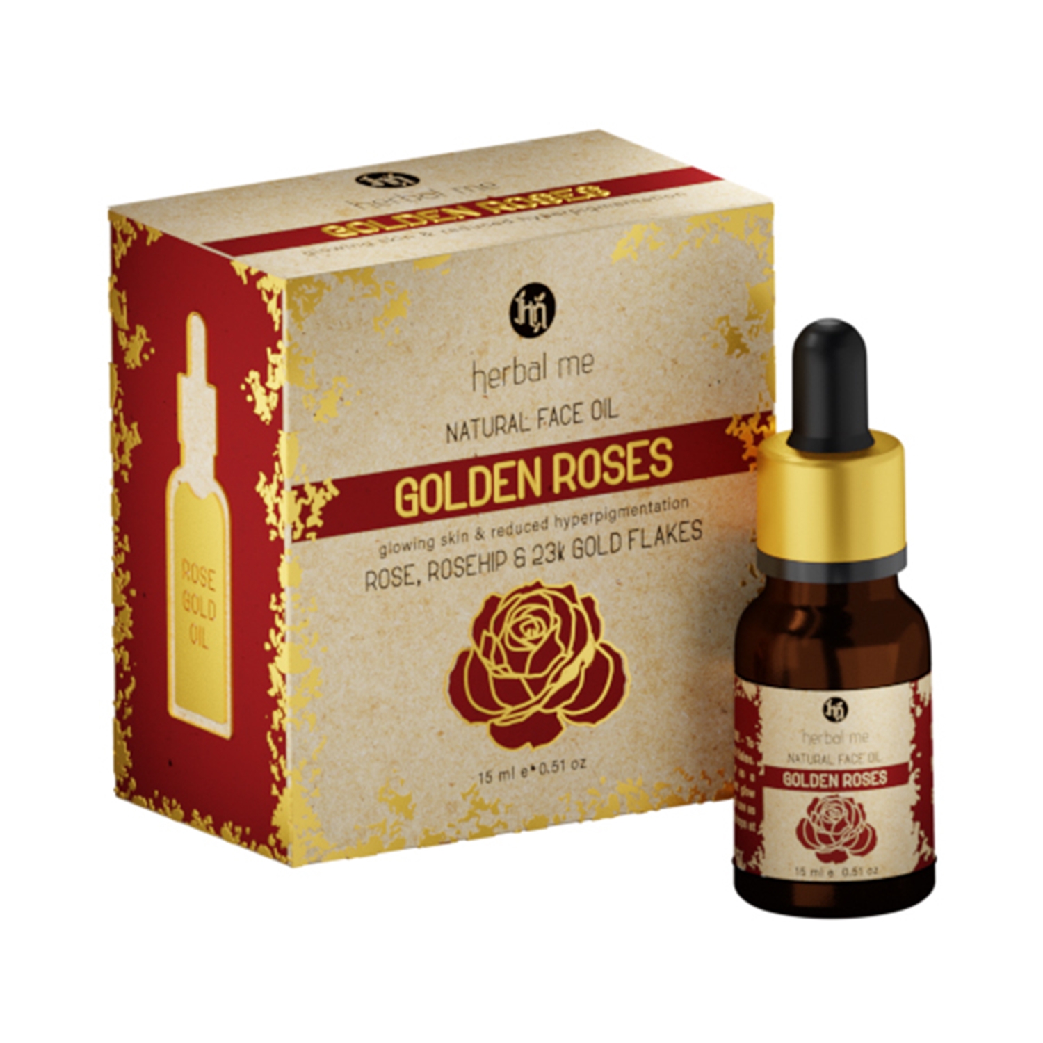 Herbal Me Golden Roses Natural Face Oil (15ml)