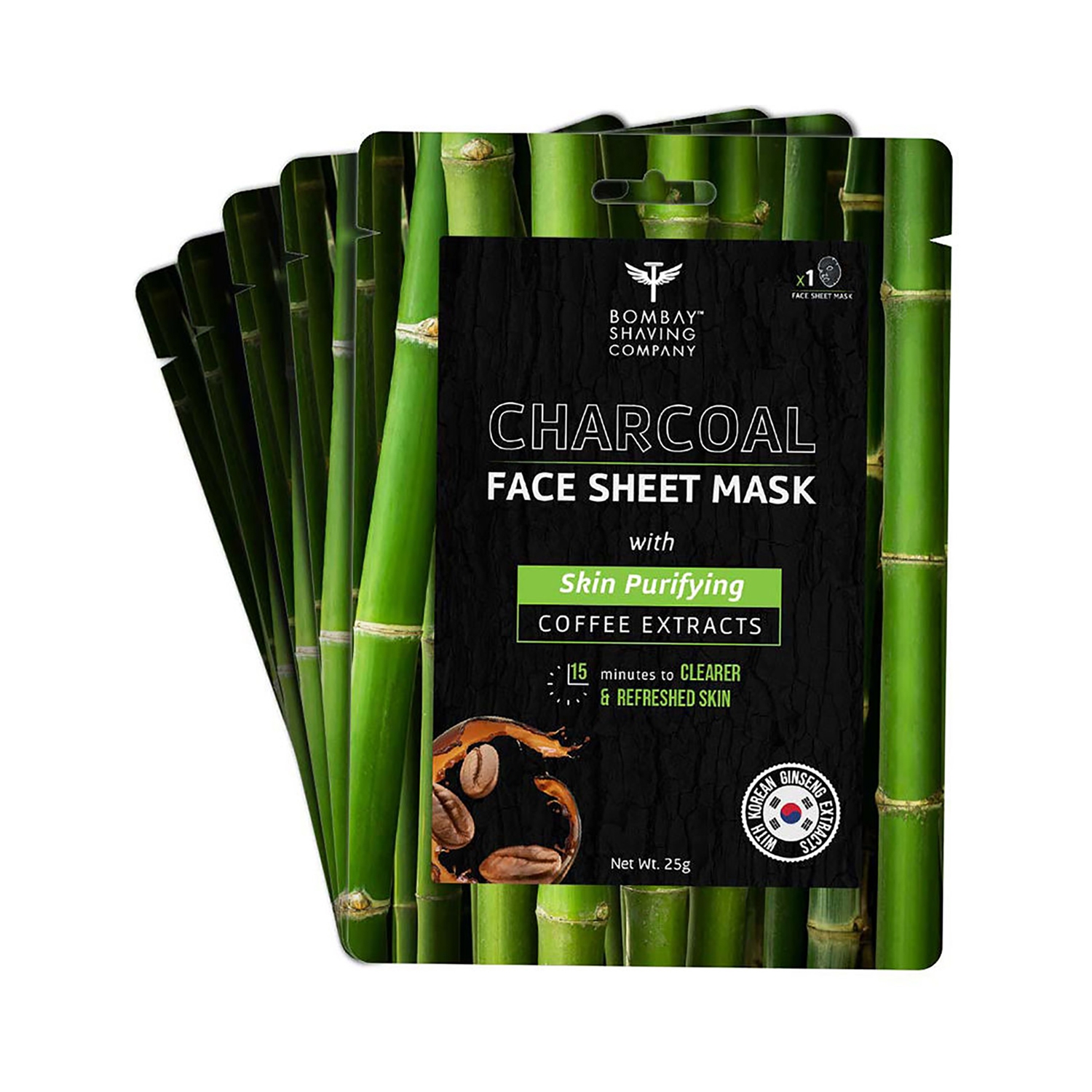 Bombay Shaving Company | Bombay Shaving Company Charcoal Face Sheet Mask (5Pcs)