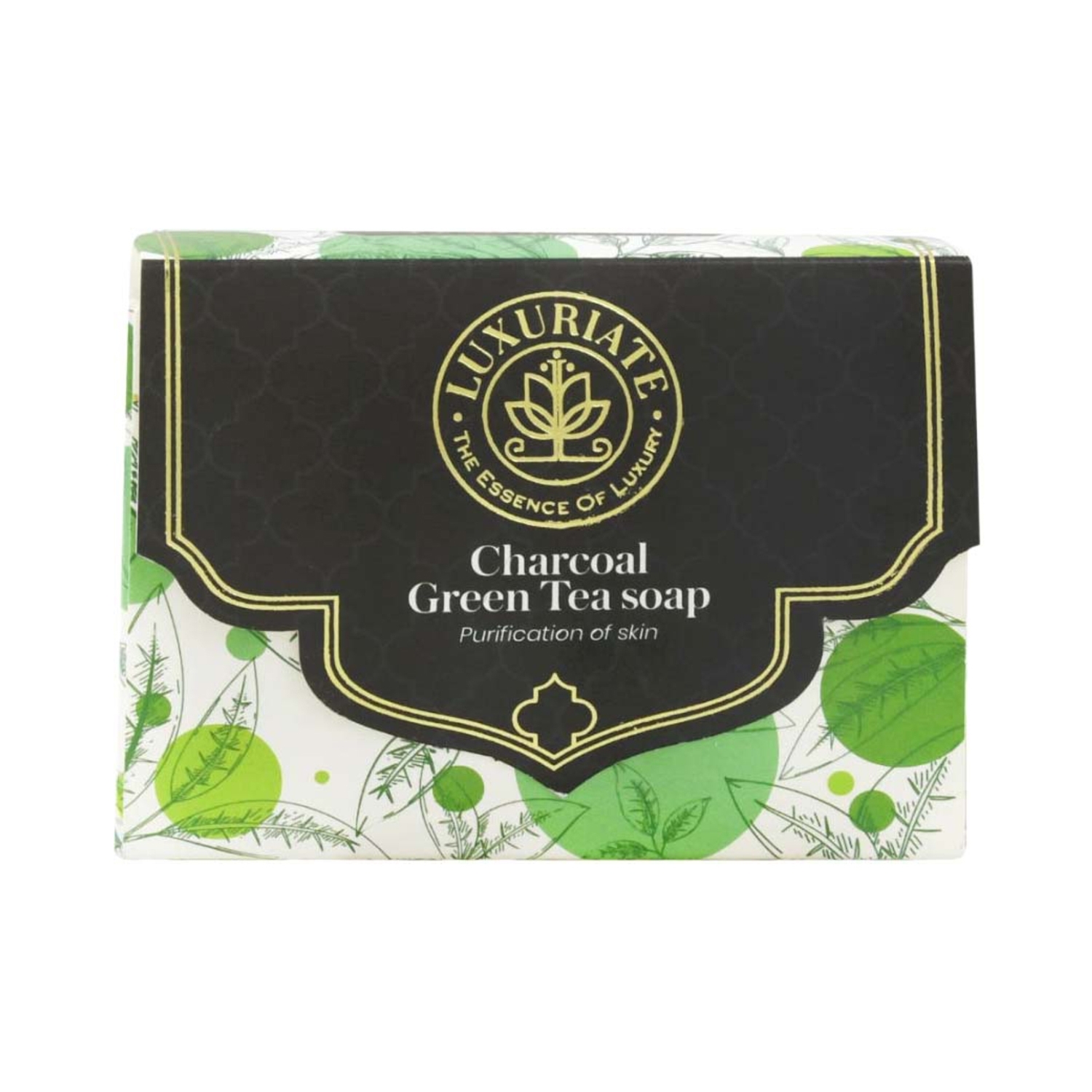 LUXURIATE | LUXURIATE Naturally Beautiful Charcoal and Green Tea Soap (125g)