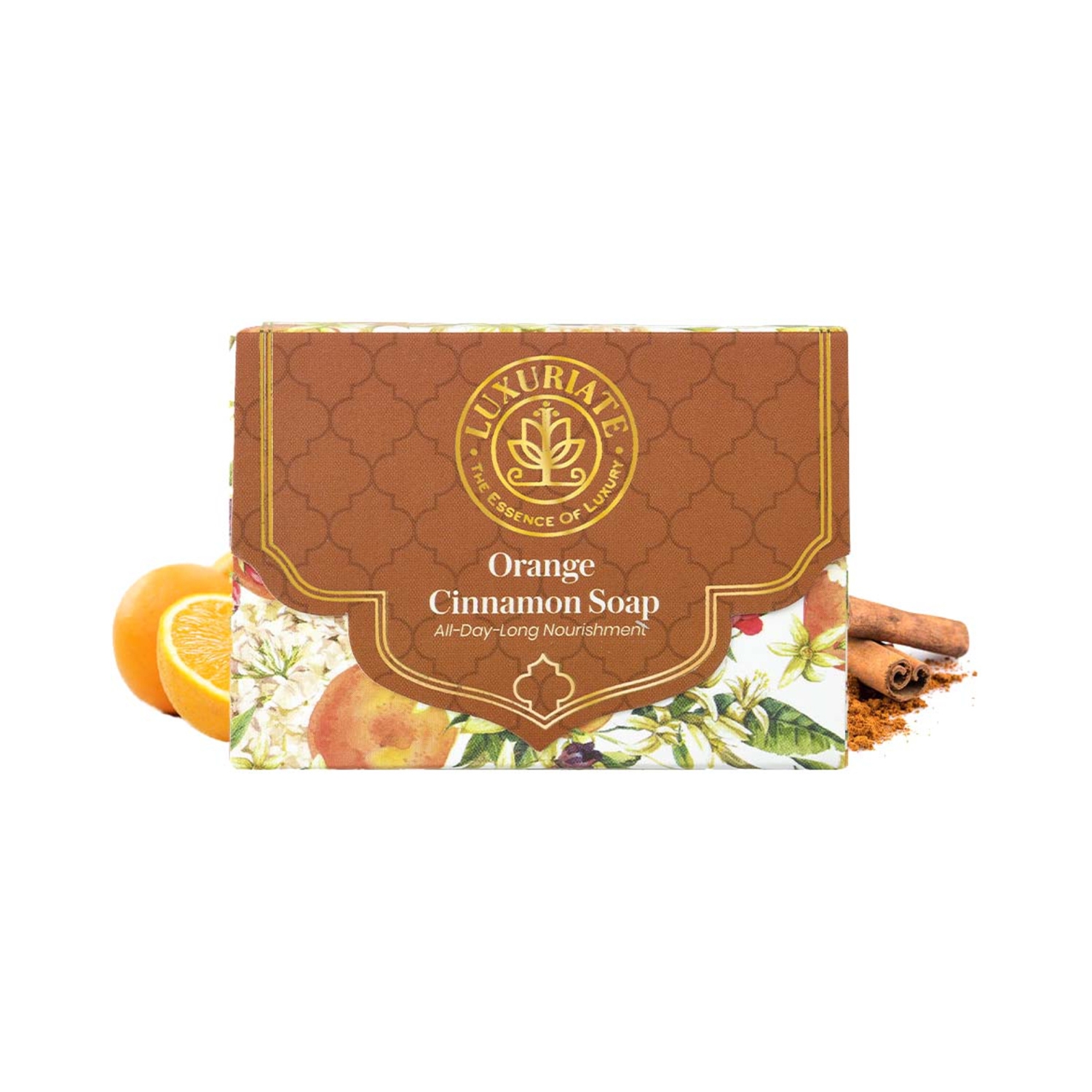 LUXURIATE | LUXURIATE Naturally Orange and Cinnamon Refreshing Handmade Soap (125g)