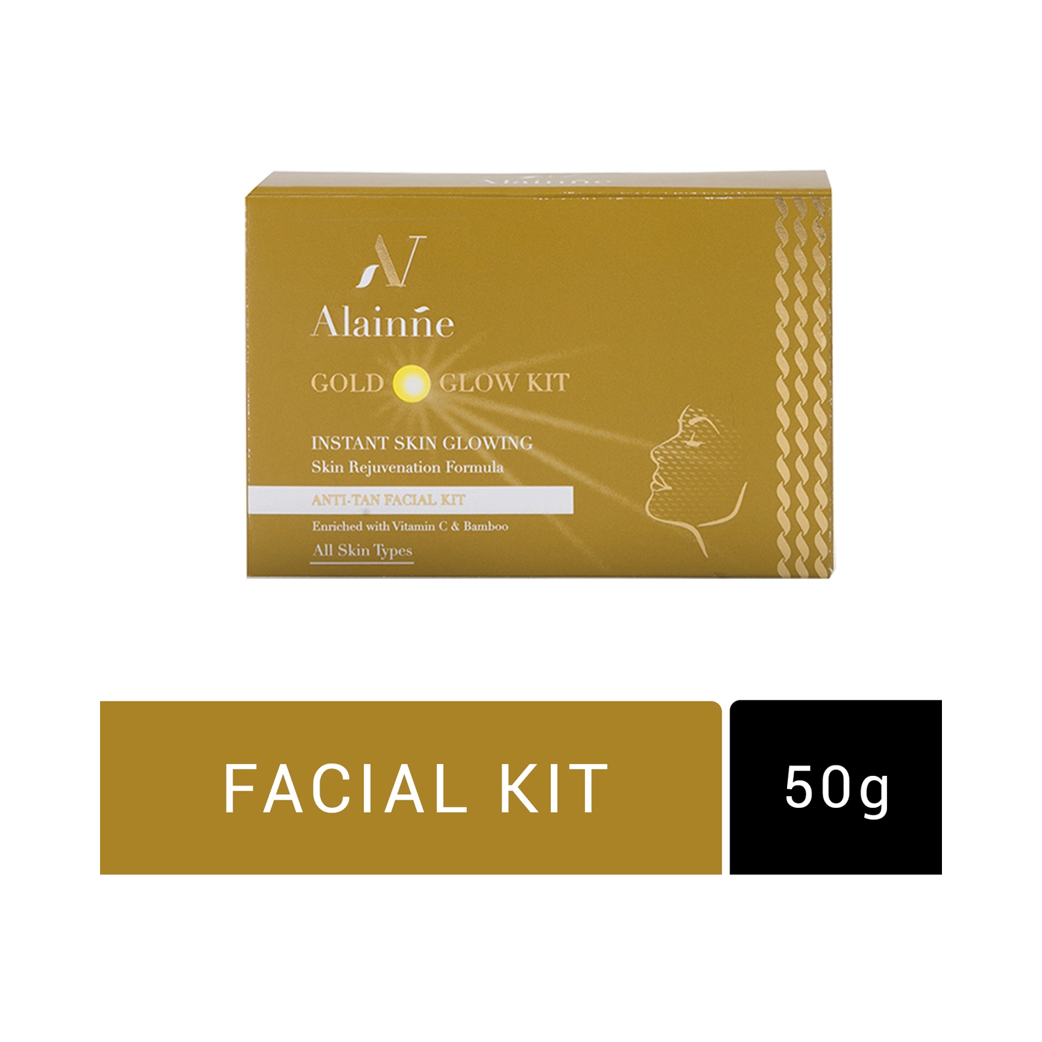 Alainne | Alainne Gold Glow Facial Kit - (5Pcs)