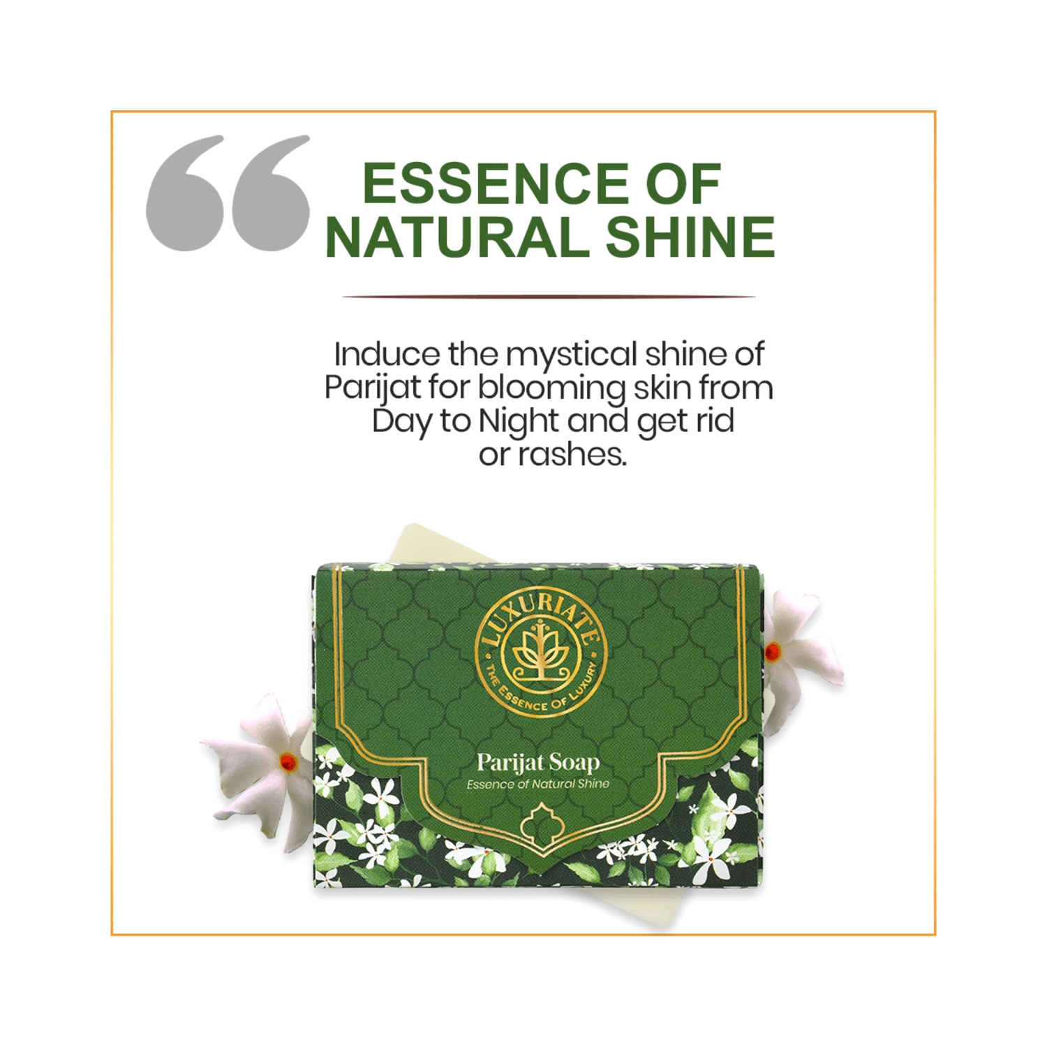 LUXURIATE | LUXURIATE Parijat Essence Of Natural Shine Soap (125g)