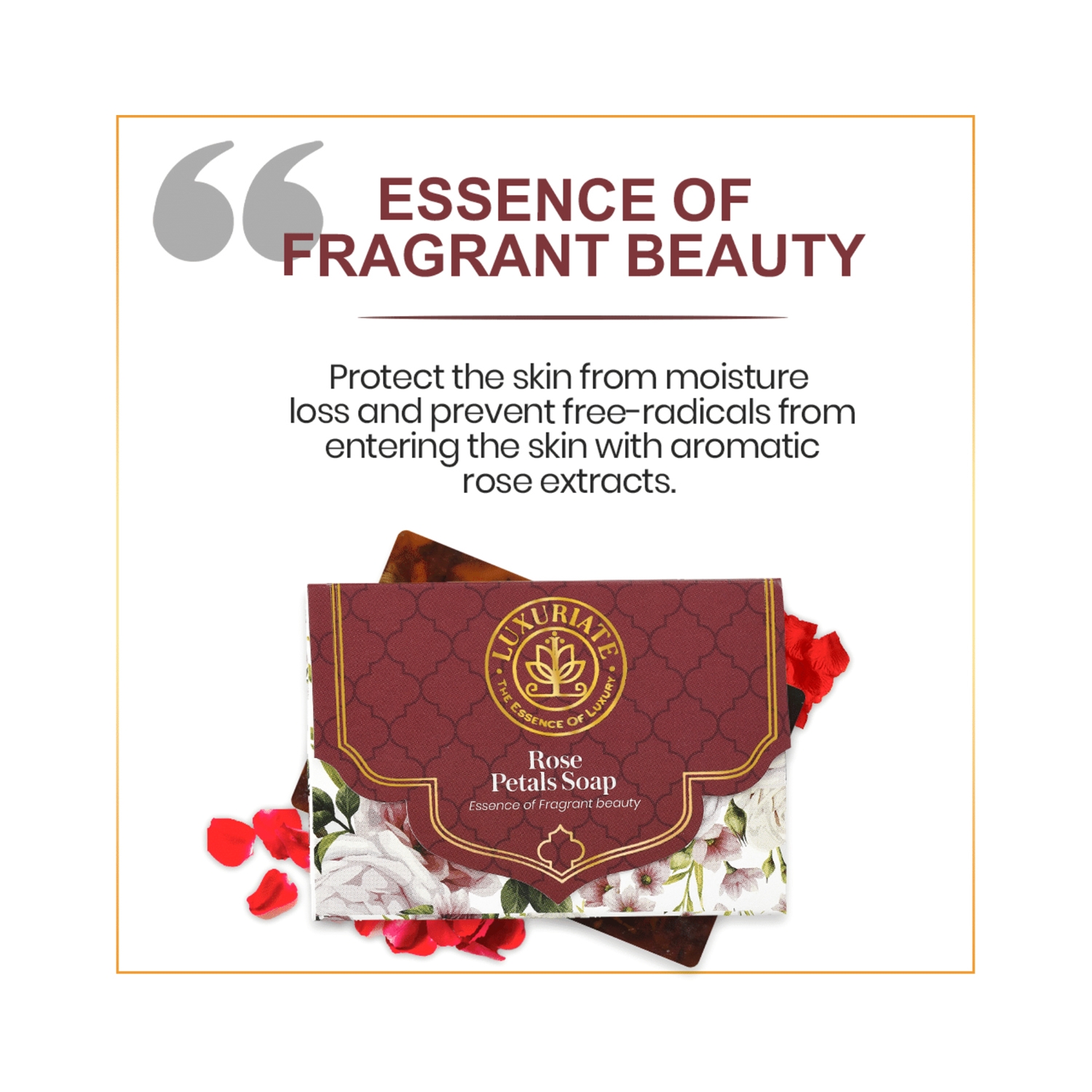 LUXURIATE | LUXURIATE Rose Essence Of Fragrant Beauty Soap (125g)